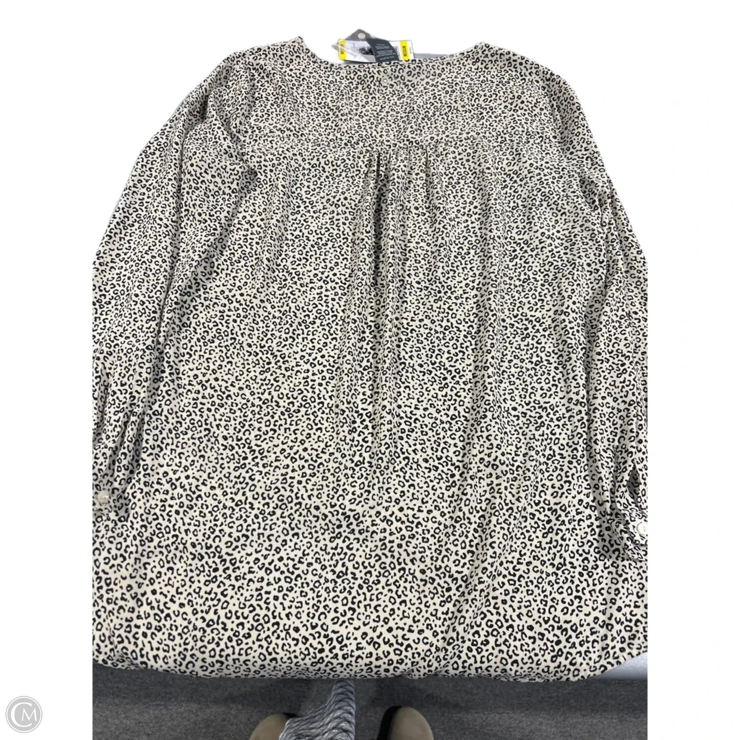 Top Long Sleeve By Chelsea And Theodore In Animal Print, Size: M