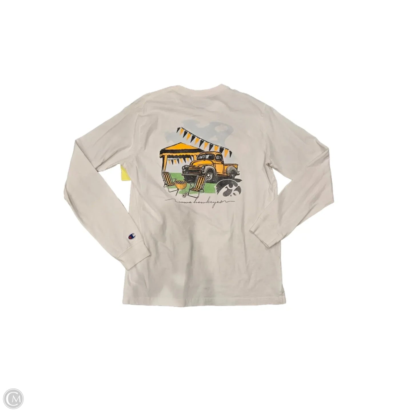 Top Long Sleeve Basic By Champion In White, Size: L