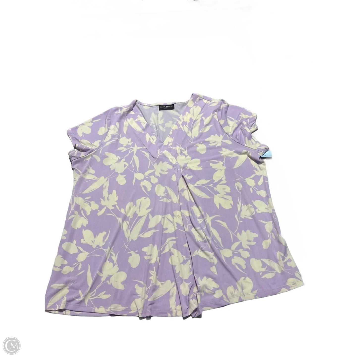 Blouse Short Sleeve By Lane Bryant In Purple, Size: 1x