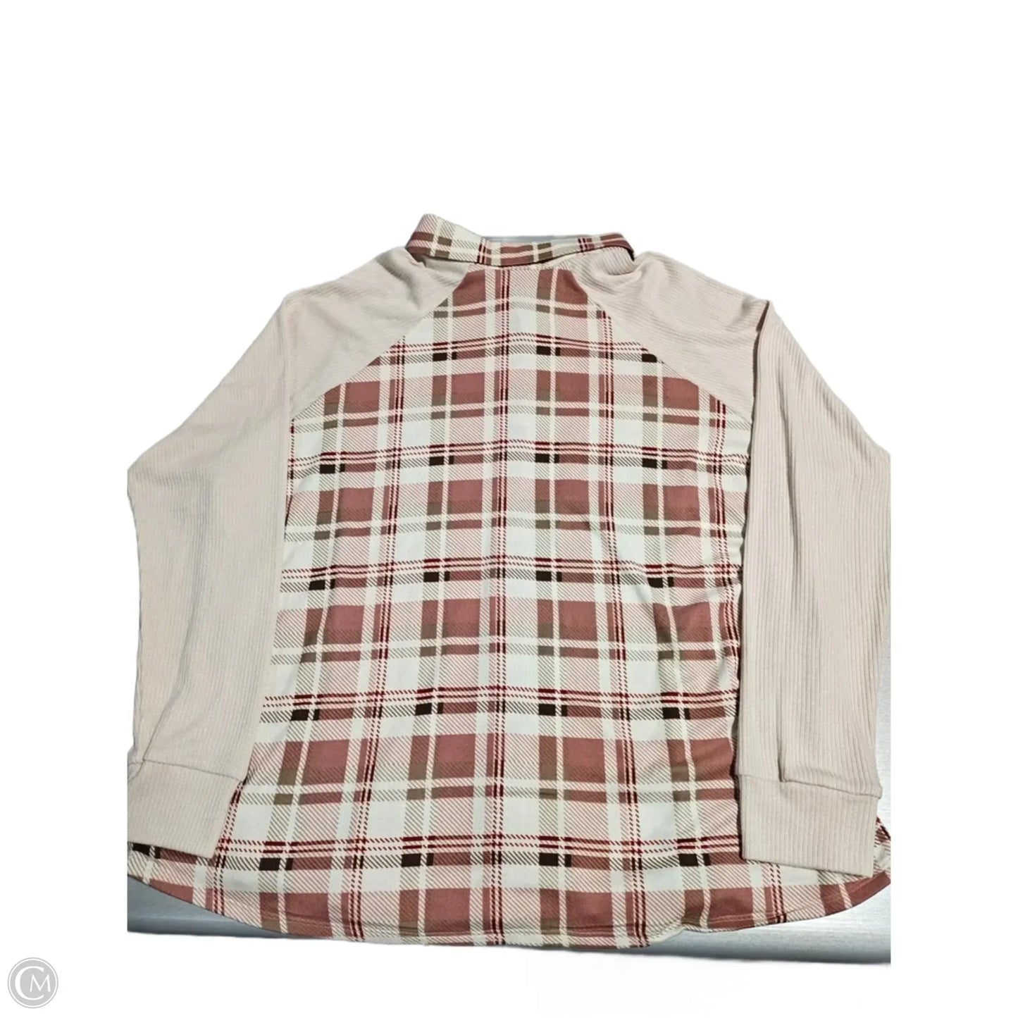 Top Long Sleeve By Cmc In Plaid Pattern, Size: Xxl