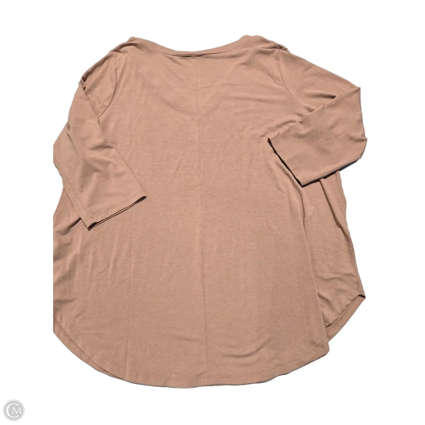 Top Long Sleeve By Zenana In Brown, Size: 3x