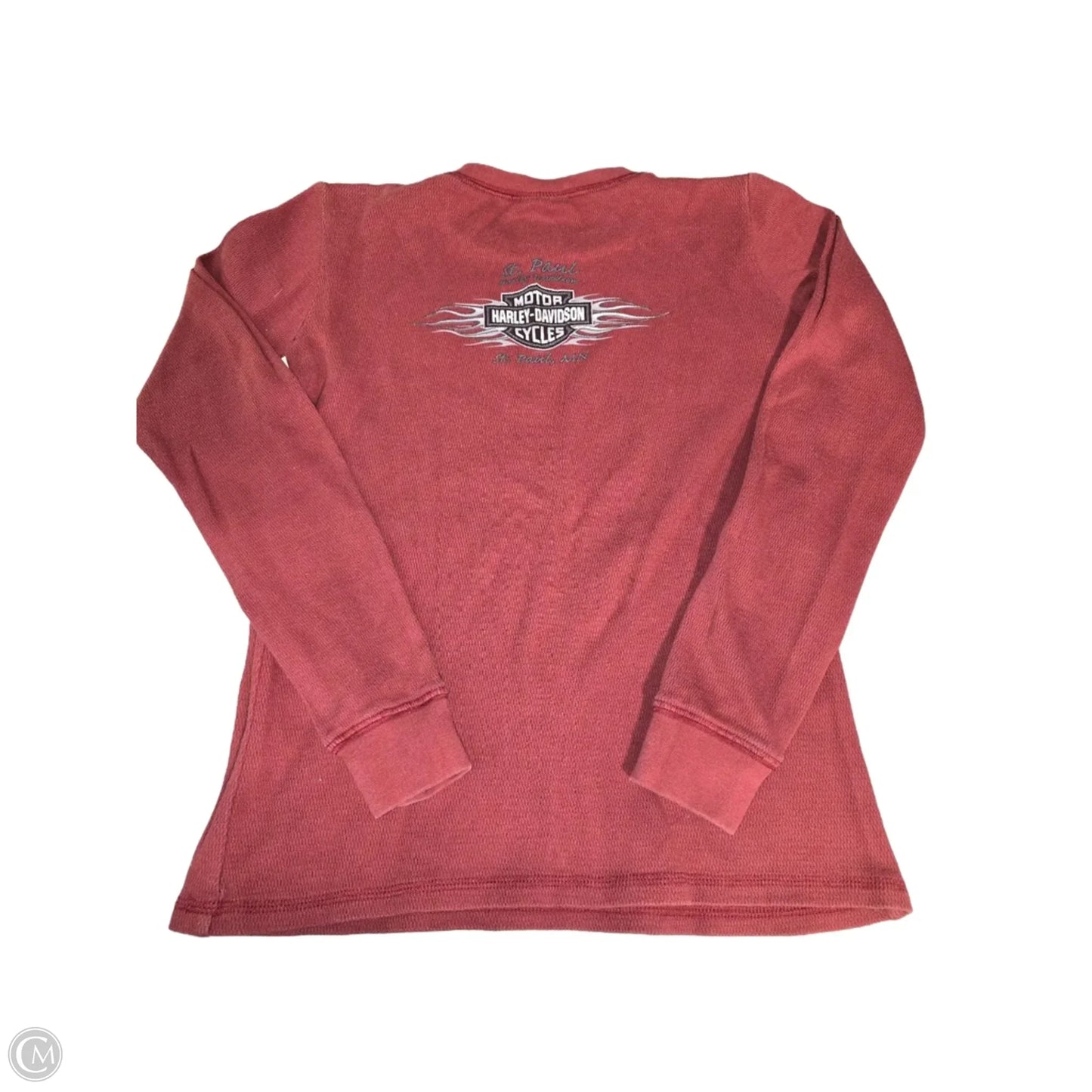 Top Long Sleeve By Harley Davidson In Red, Size: S