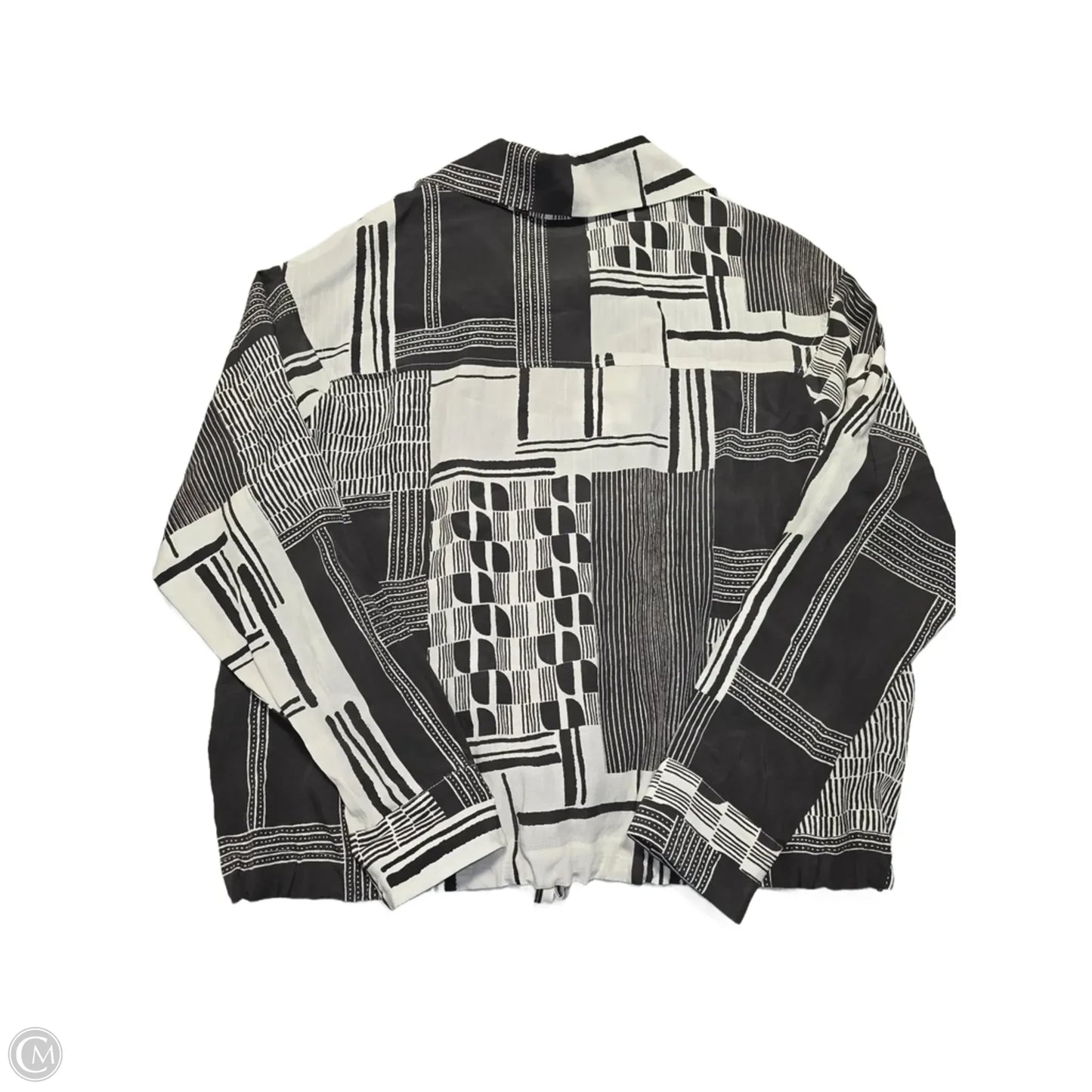 Top Long Sleeve By Cmc In Black & White, Size: Xl