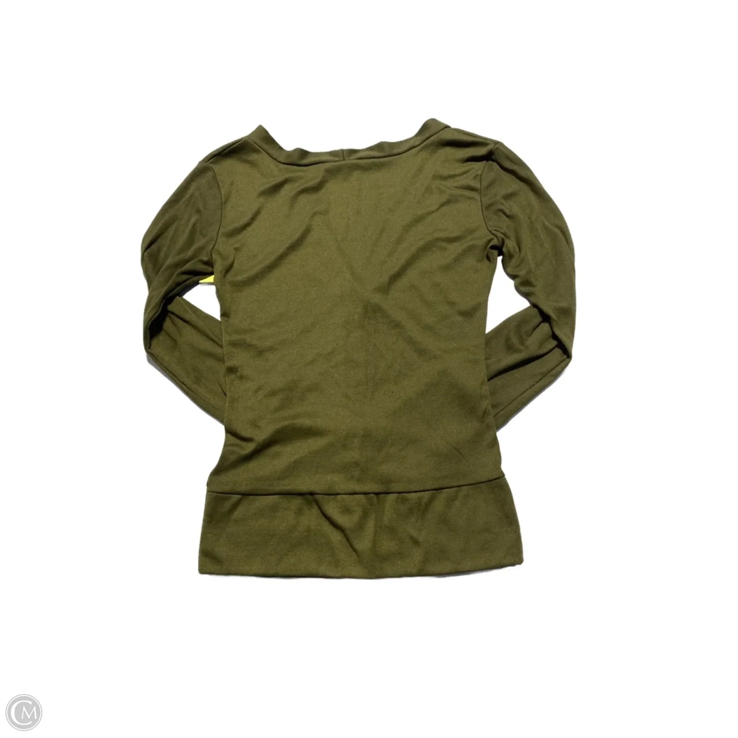 Top Long Sleeve By Cmc In Green, Size: S