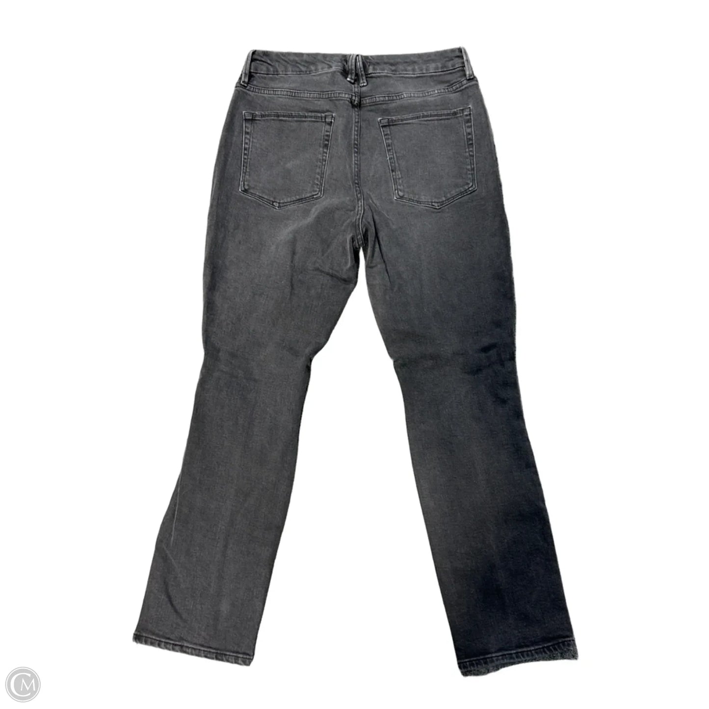 Jeans Straight By Good American In Black Denim, Size: 14