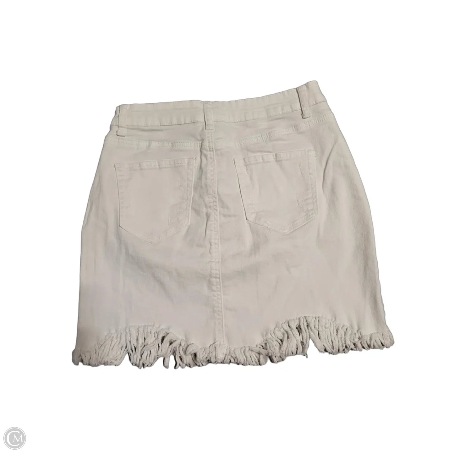 Skirt Mini & Short By Cmc In White Denim, Size: 6