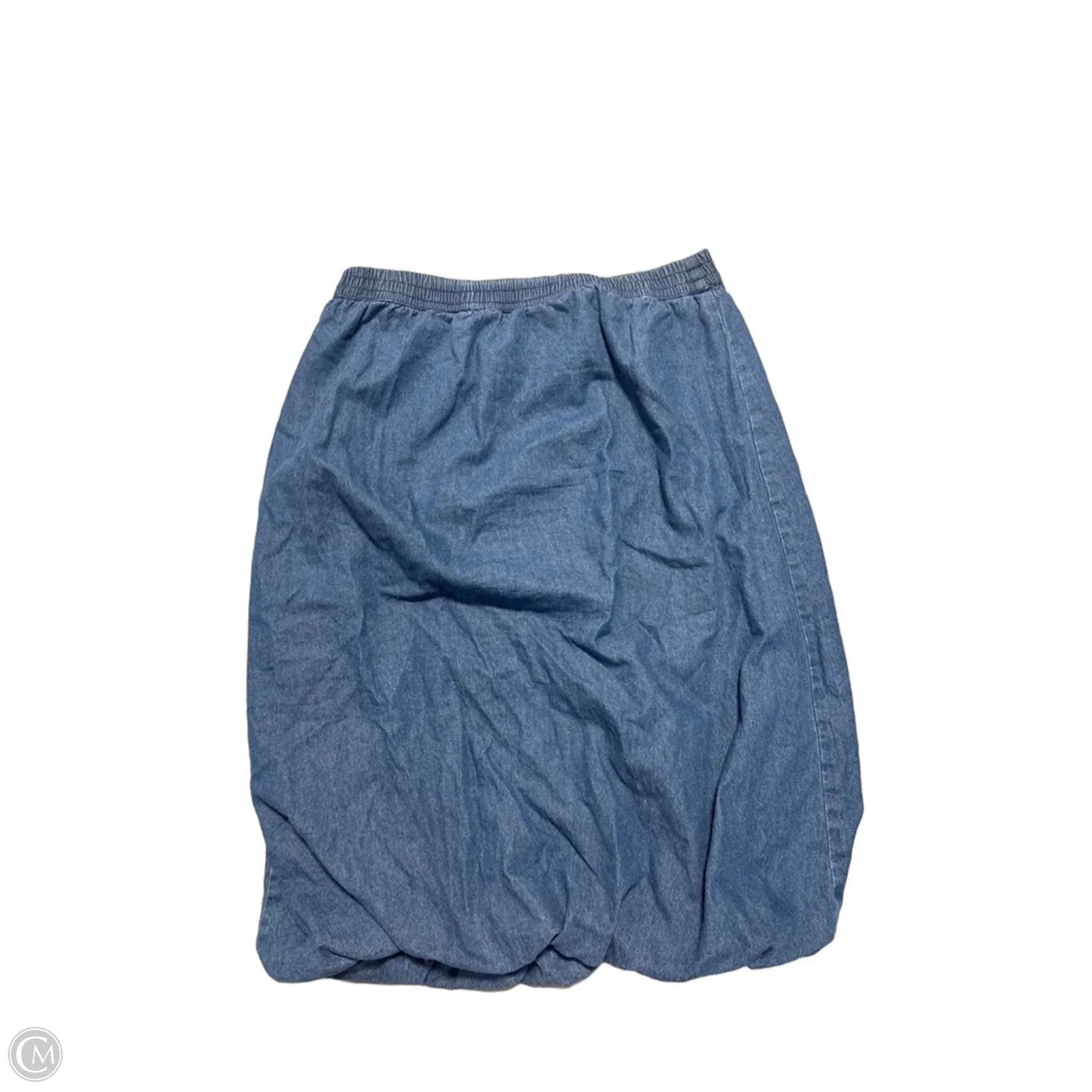Skirt Midi By Studio West In Blue Denim, Size: M