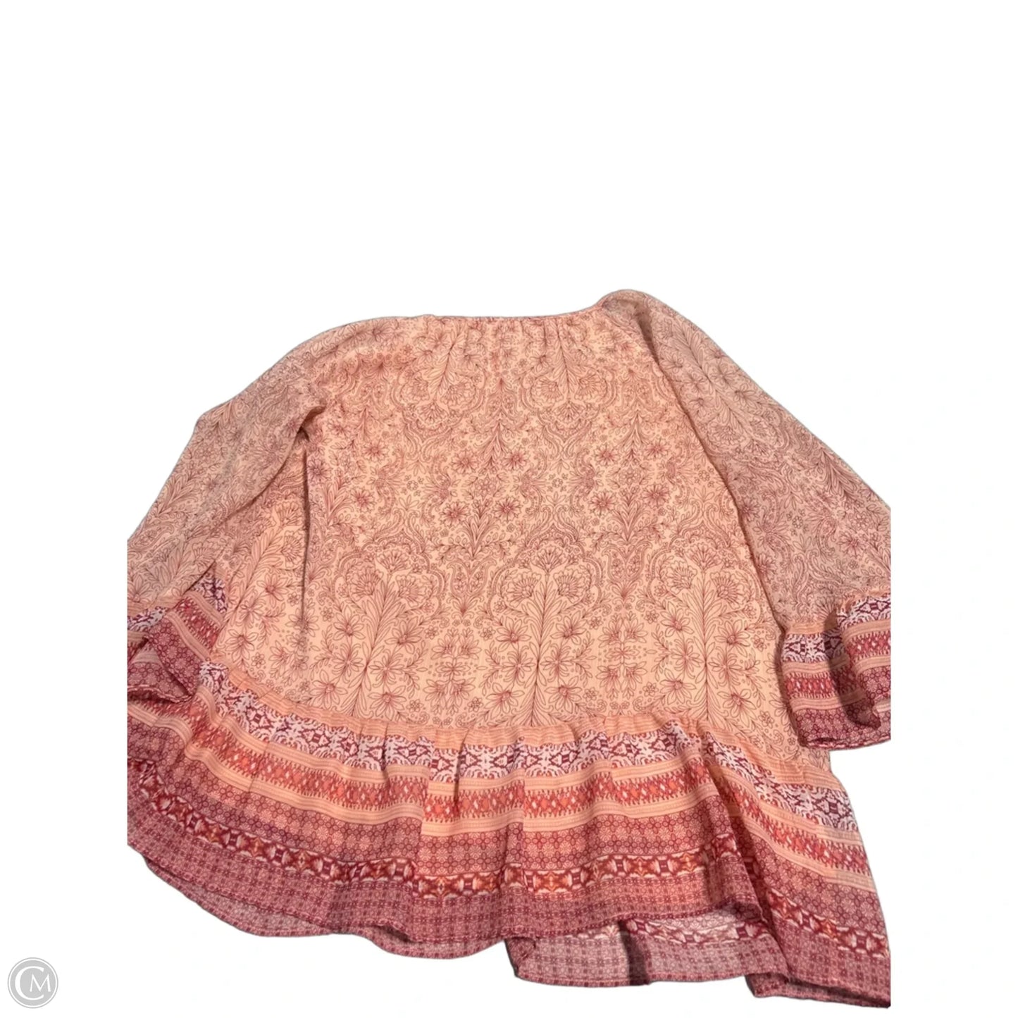 Top 3/4 Sleeve By St Johns Bay In Pink, Size: Xl