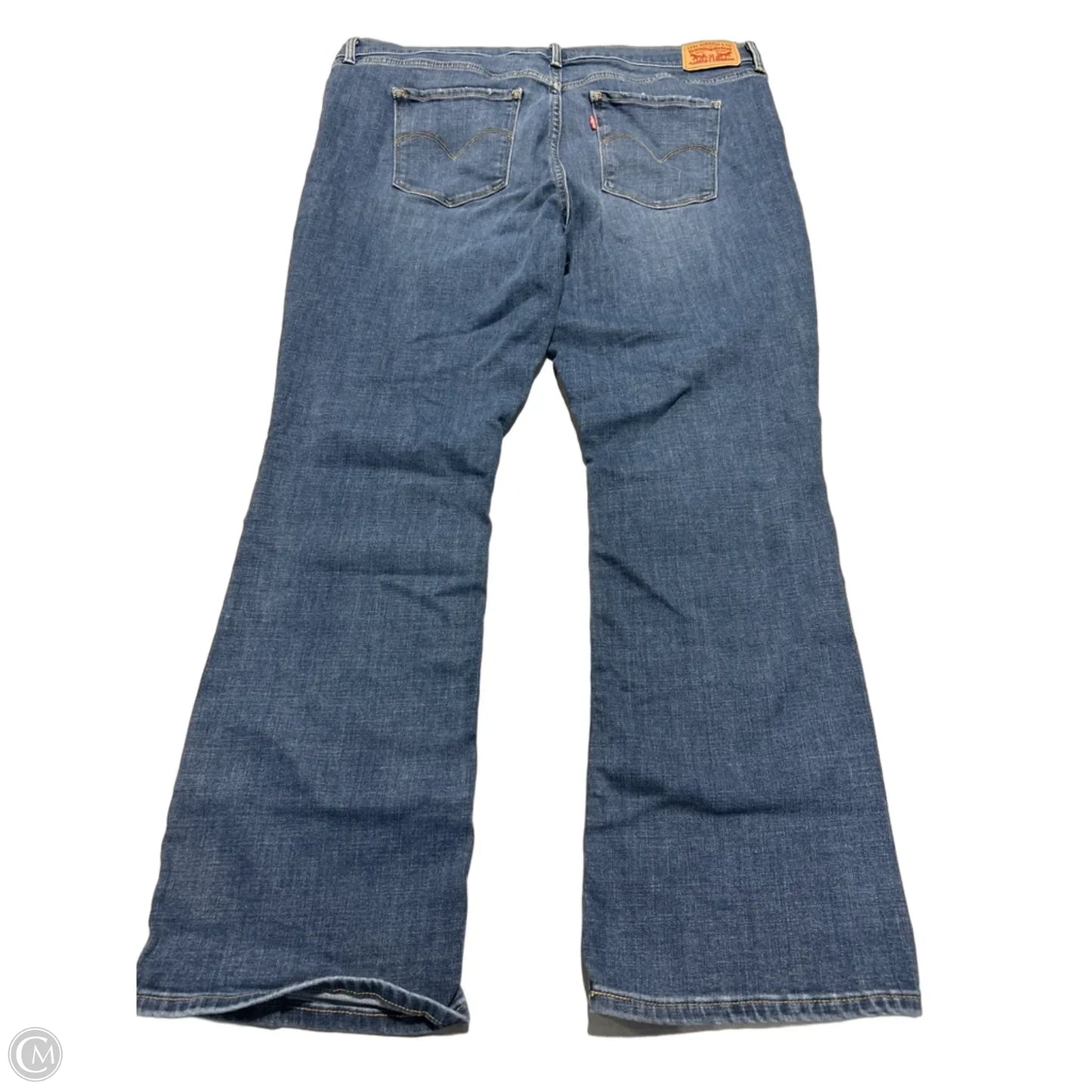 Jeans Straight By Levis In Blue Denim, Size: 18