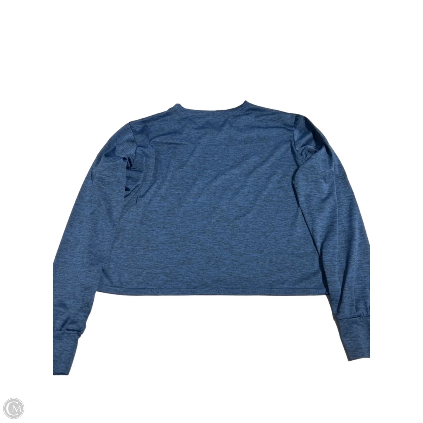 Athletic Top Long Sleeve Collar By Cmc In Blue, Size: S