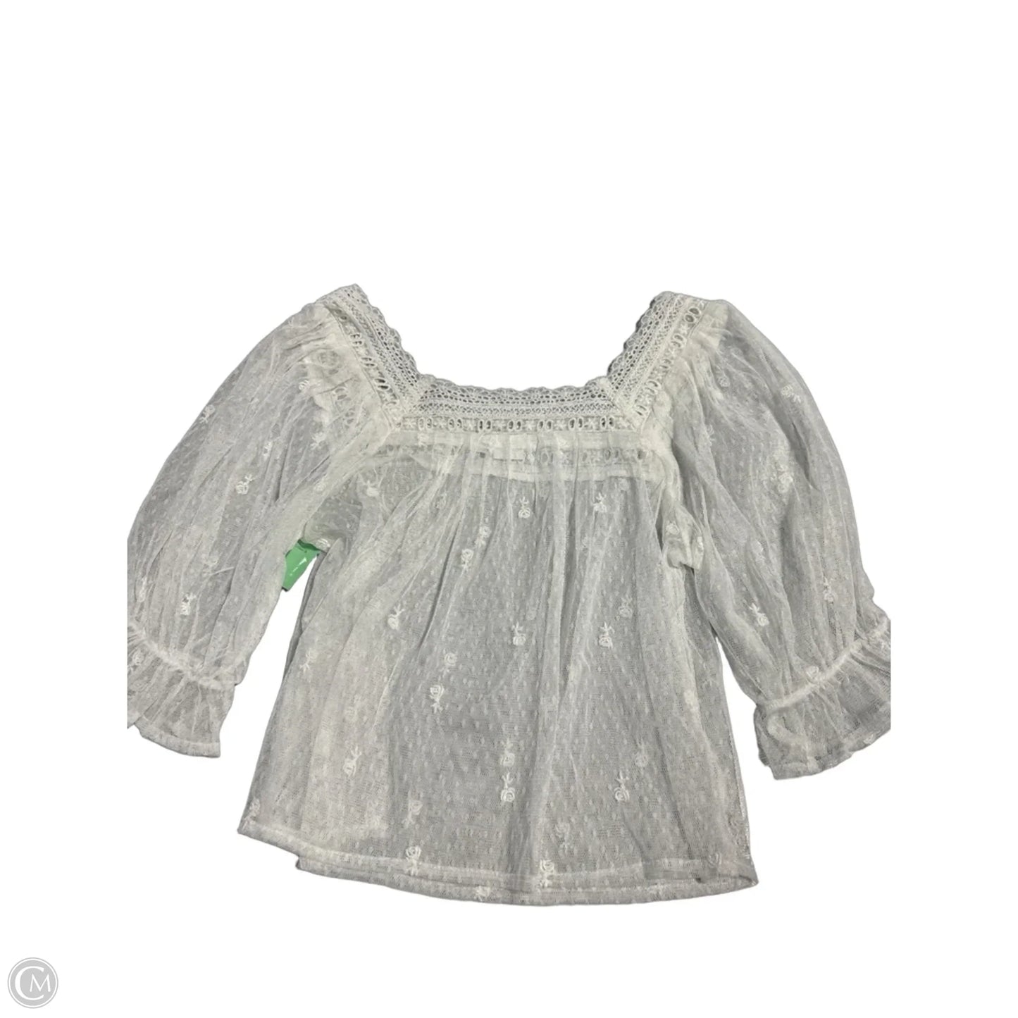 Top Short Sleeve By Gap In White, Size: Xs