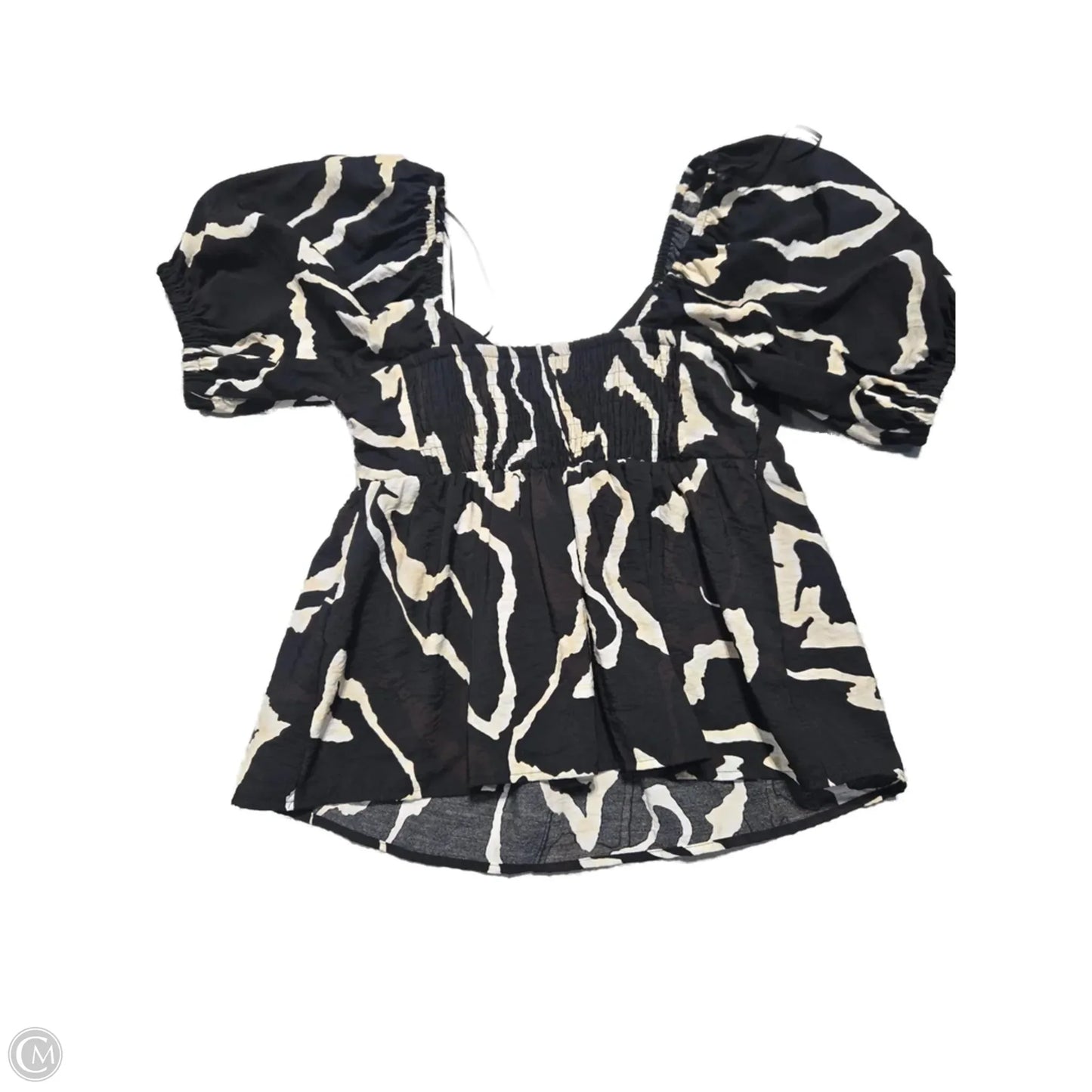 Top Short Sleeve By Nine West In Black & White, Size: S
