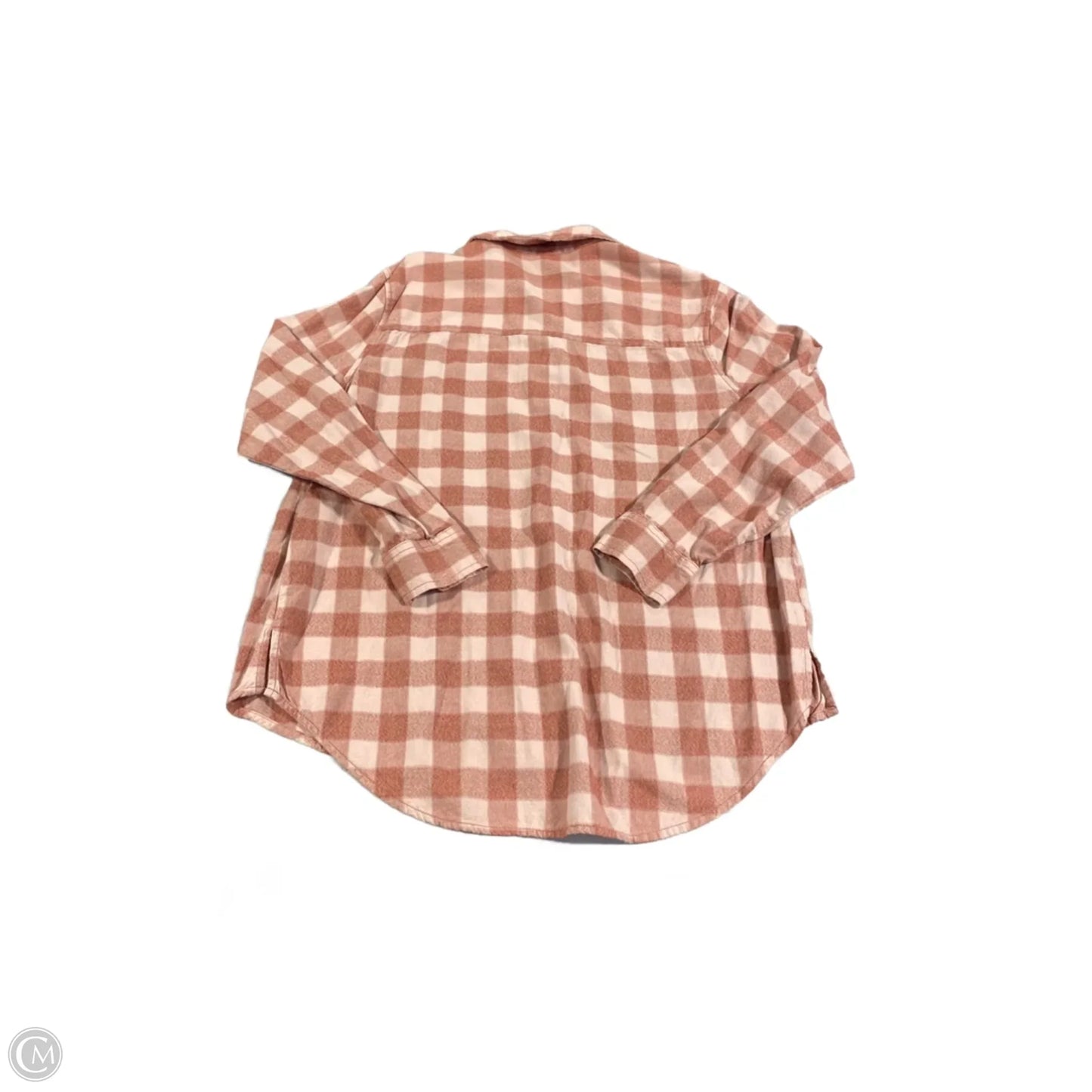 Top Long Sleeve By Universal Thread In Checkered Pattern, Size: S