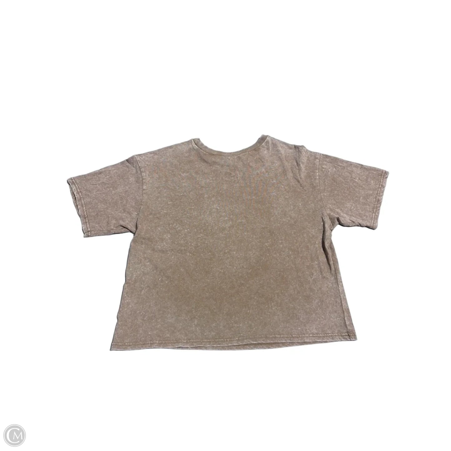 Top Short Sleeve By Cme In Brown, Size: M