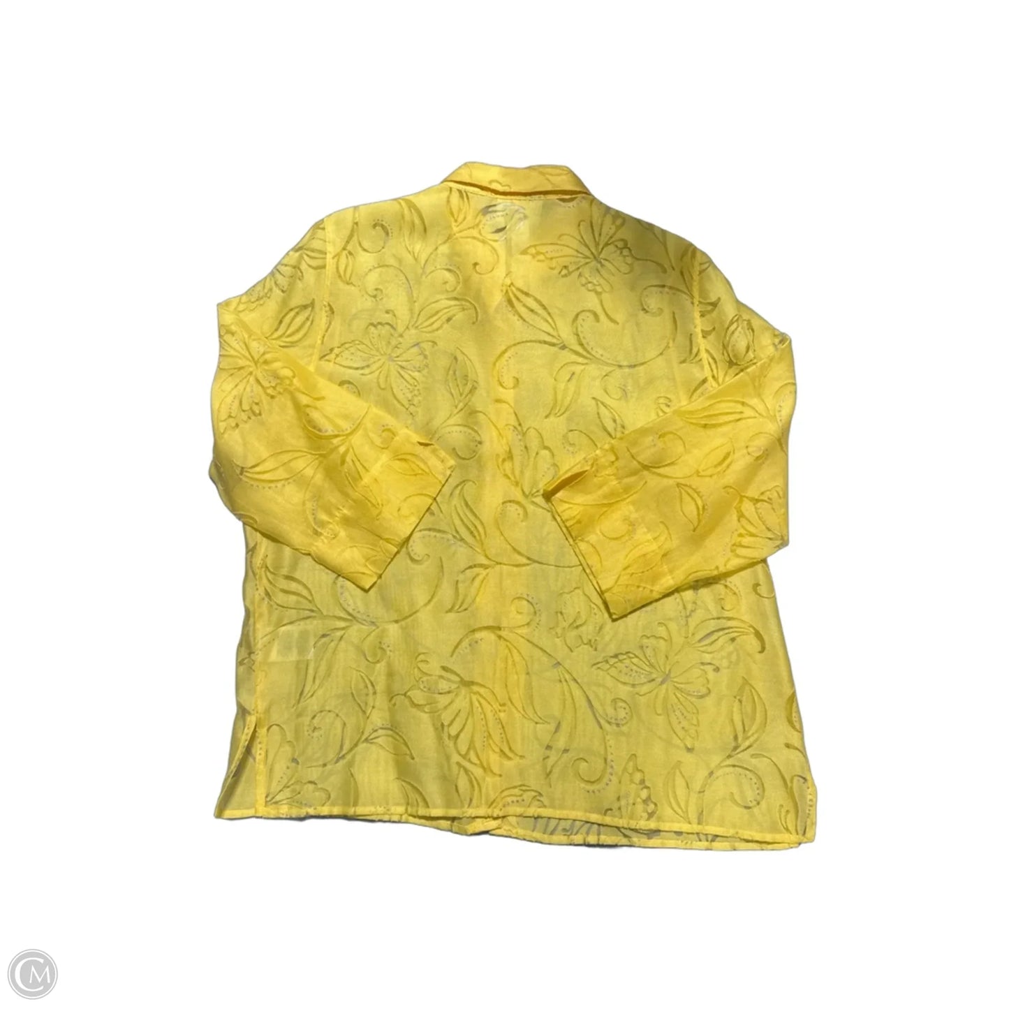 Top Long Sleeve By Alfred Dunner In Yellow, Size: Mp