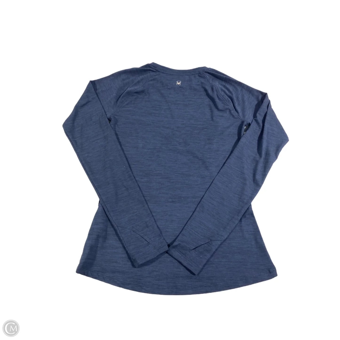 Athletic Top Long Sleeve Collar By Spyder In Navy, Size: Xs