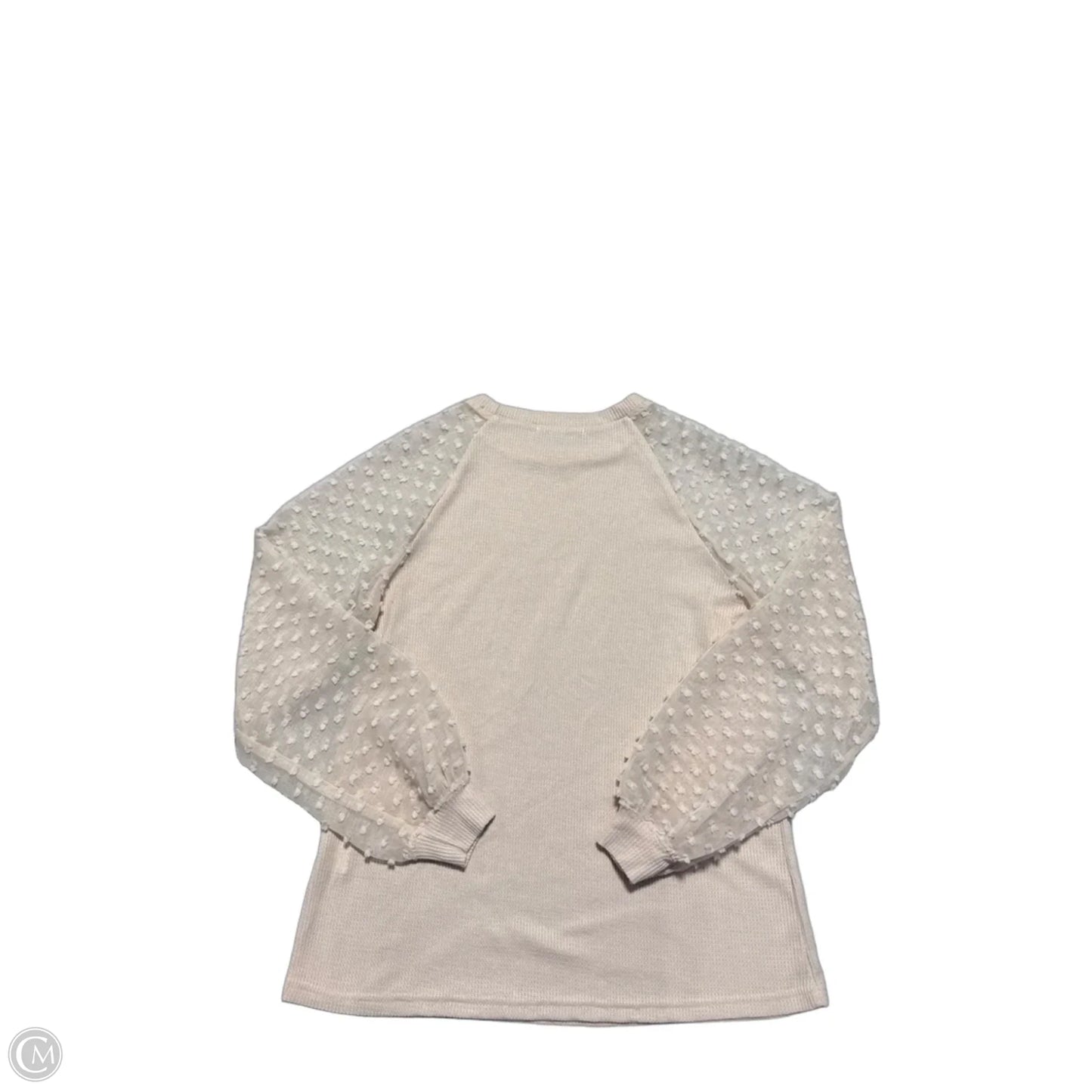 Top Long Sleeve By Miholl In Tan, Size: M