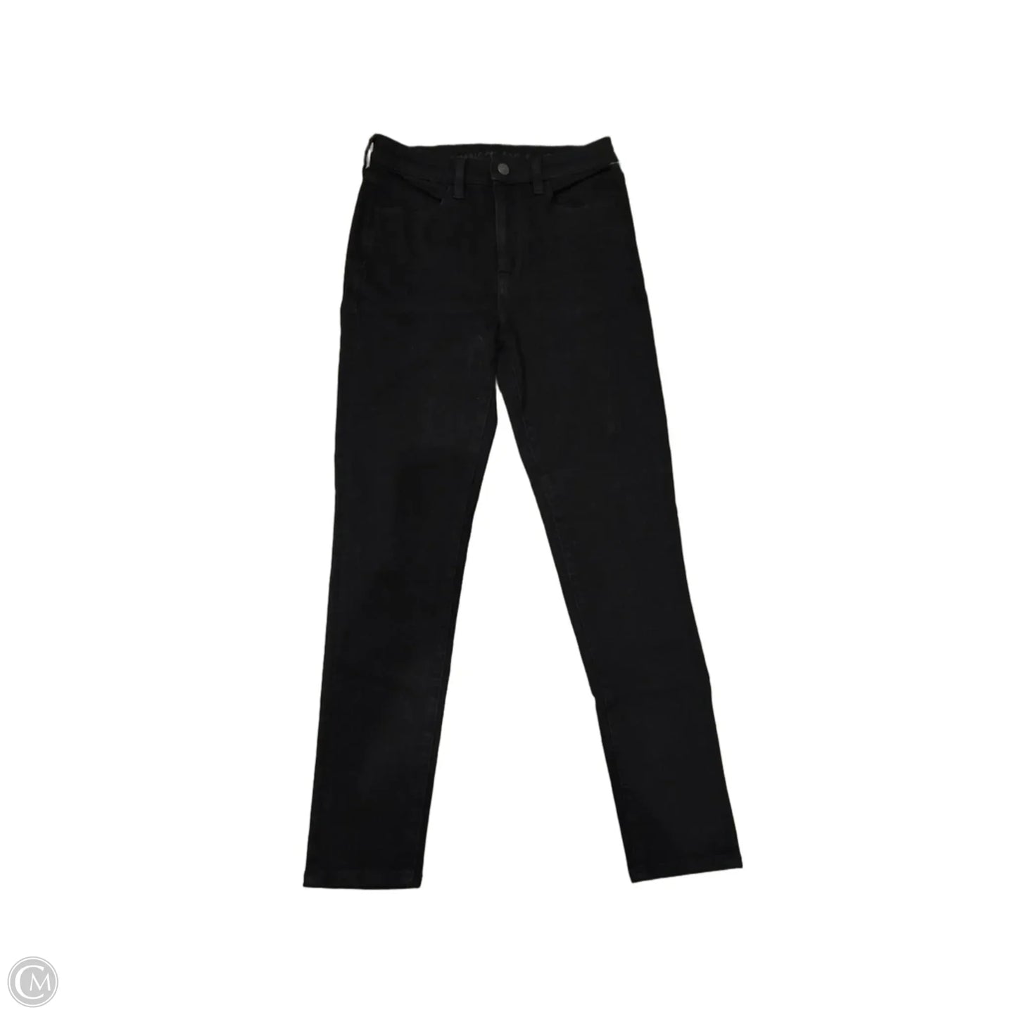 Jeans Skinny By American Eagle In Black Denim, Size: 8