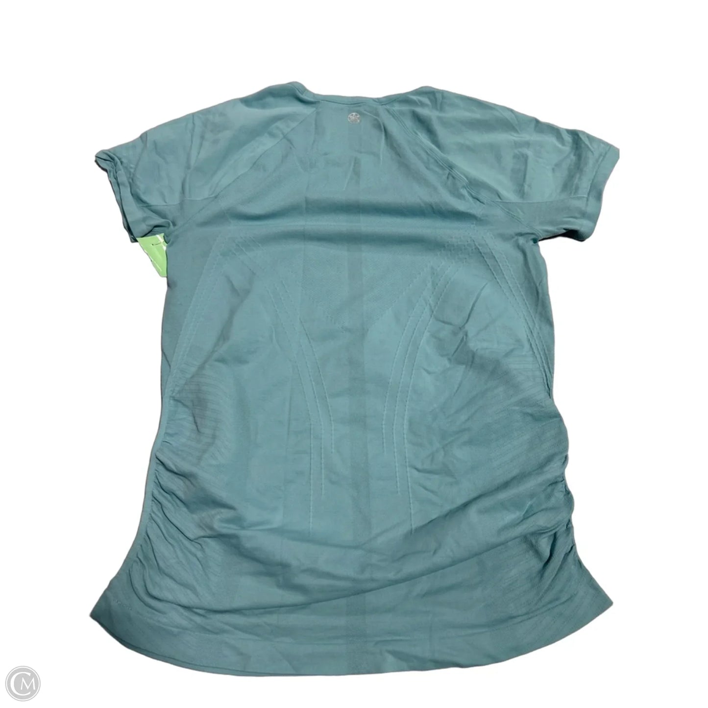 Athletic Top Short Sleeve By Gaiam In Teal, Size: L
