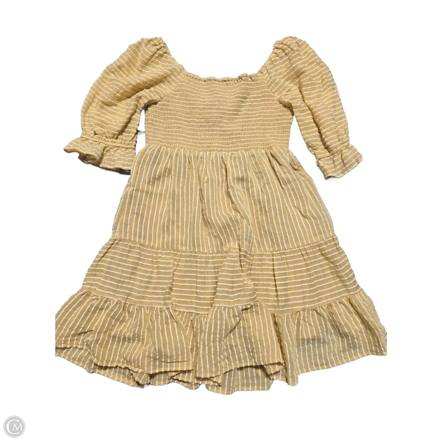 Dress Casual Midi By White Birch In Yellow, Size: M