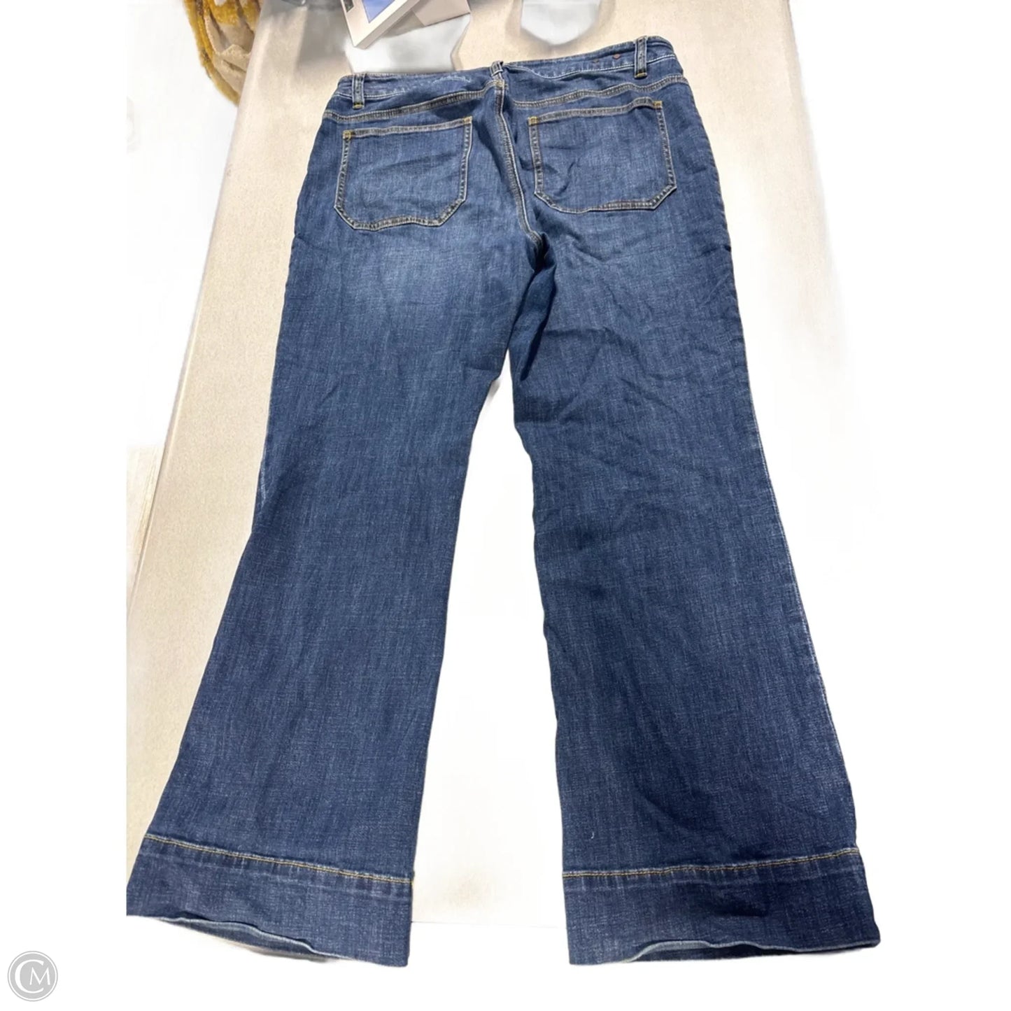 Jeans Boot Cut By Cabi In Blue Denim, Size: 12