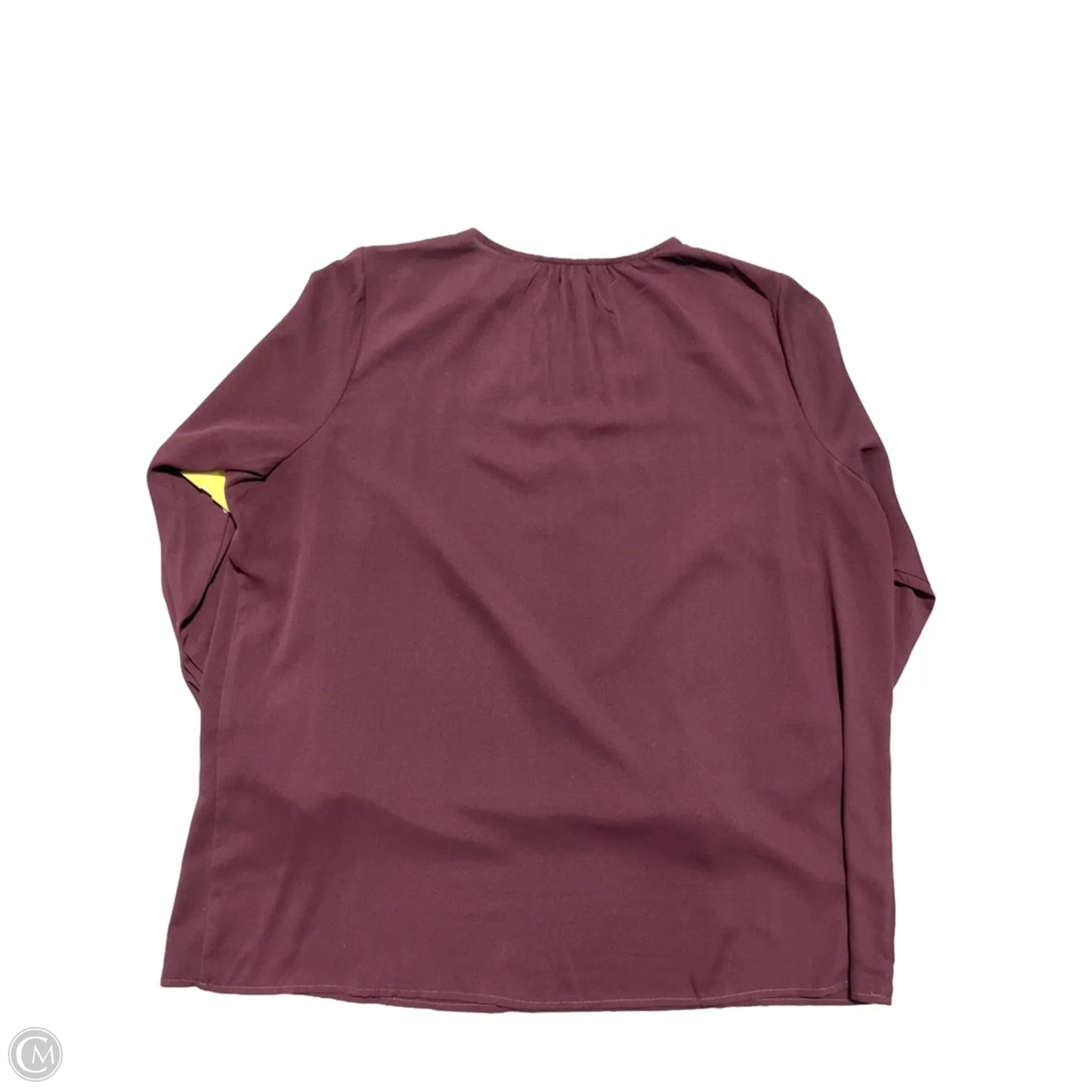 Top Long Sleeve By Hawthorn In Maroon, Size: 1x