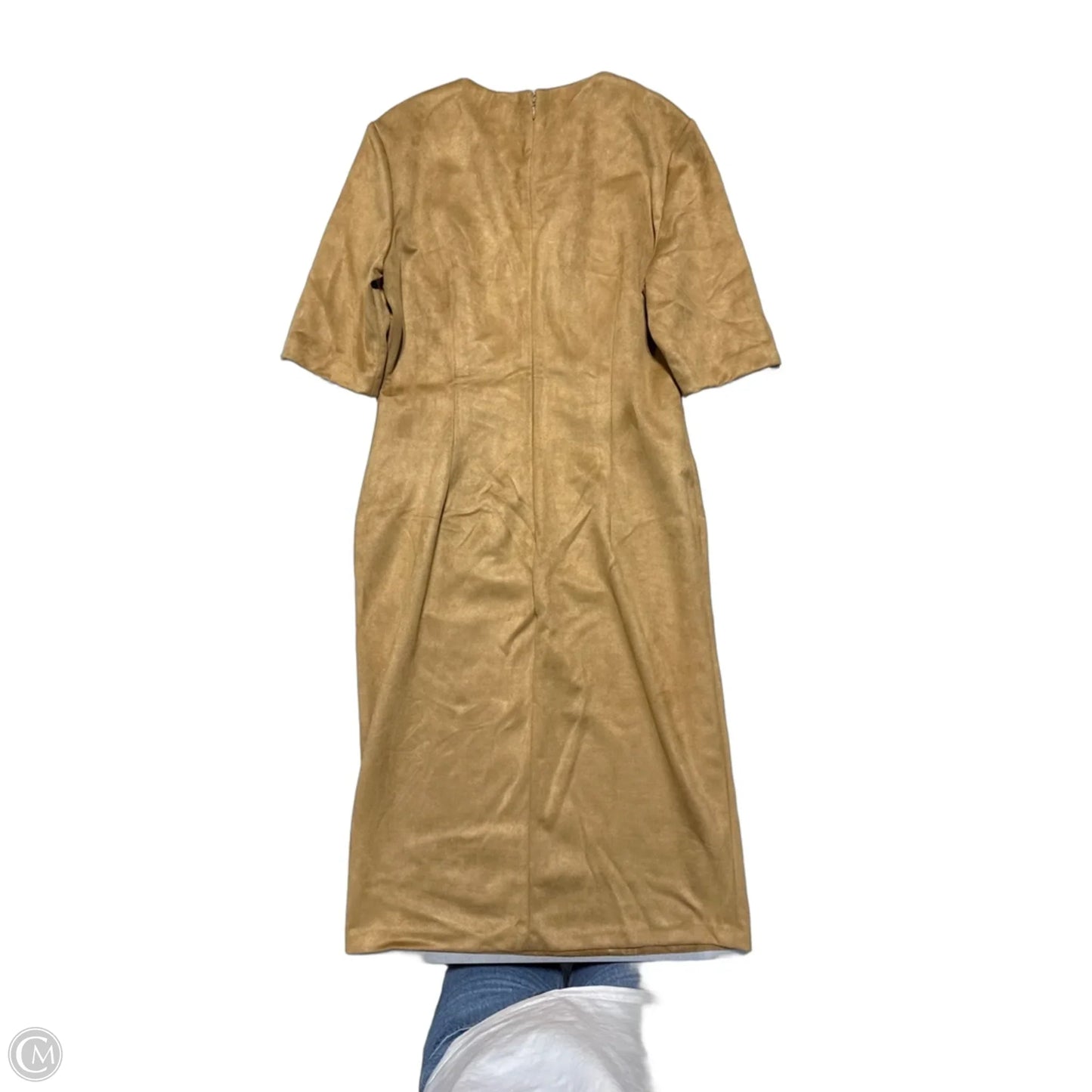 Dress Casual Midi By Anne Klein In Tan, Size: L