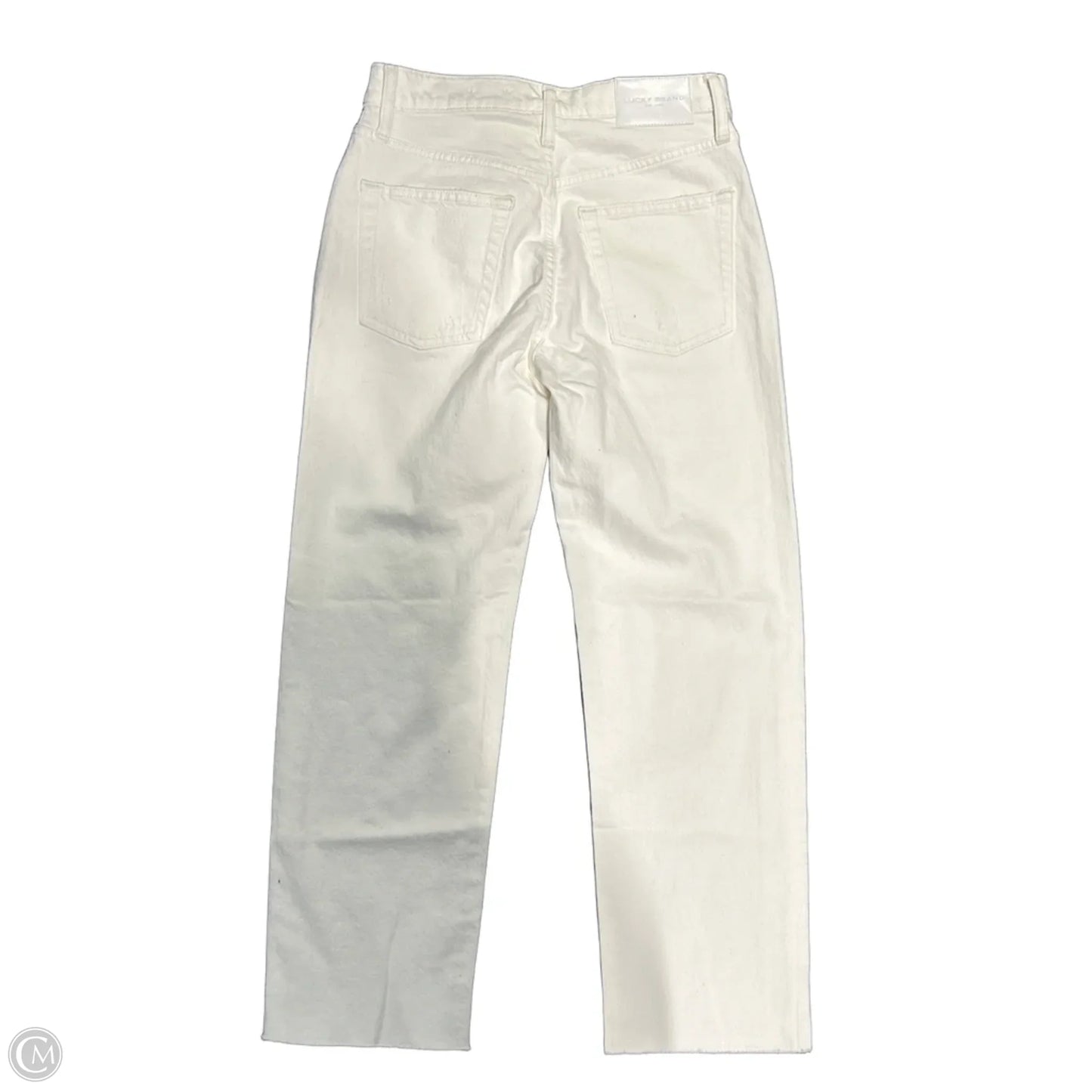 Jeans Cropped By Lucky Brand In Cream, Size: 0