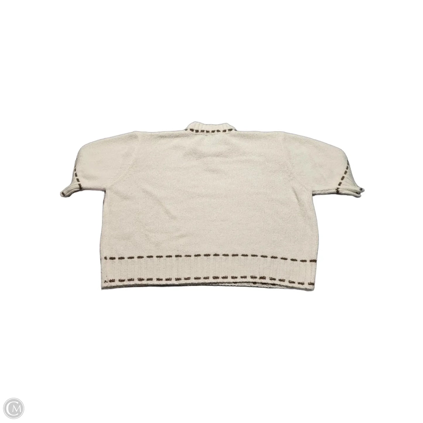 Sweater Short Sleeve By Miou Muse In Cream, Size: S