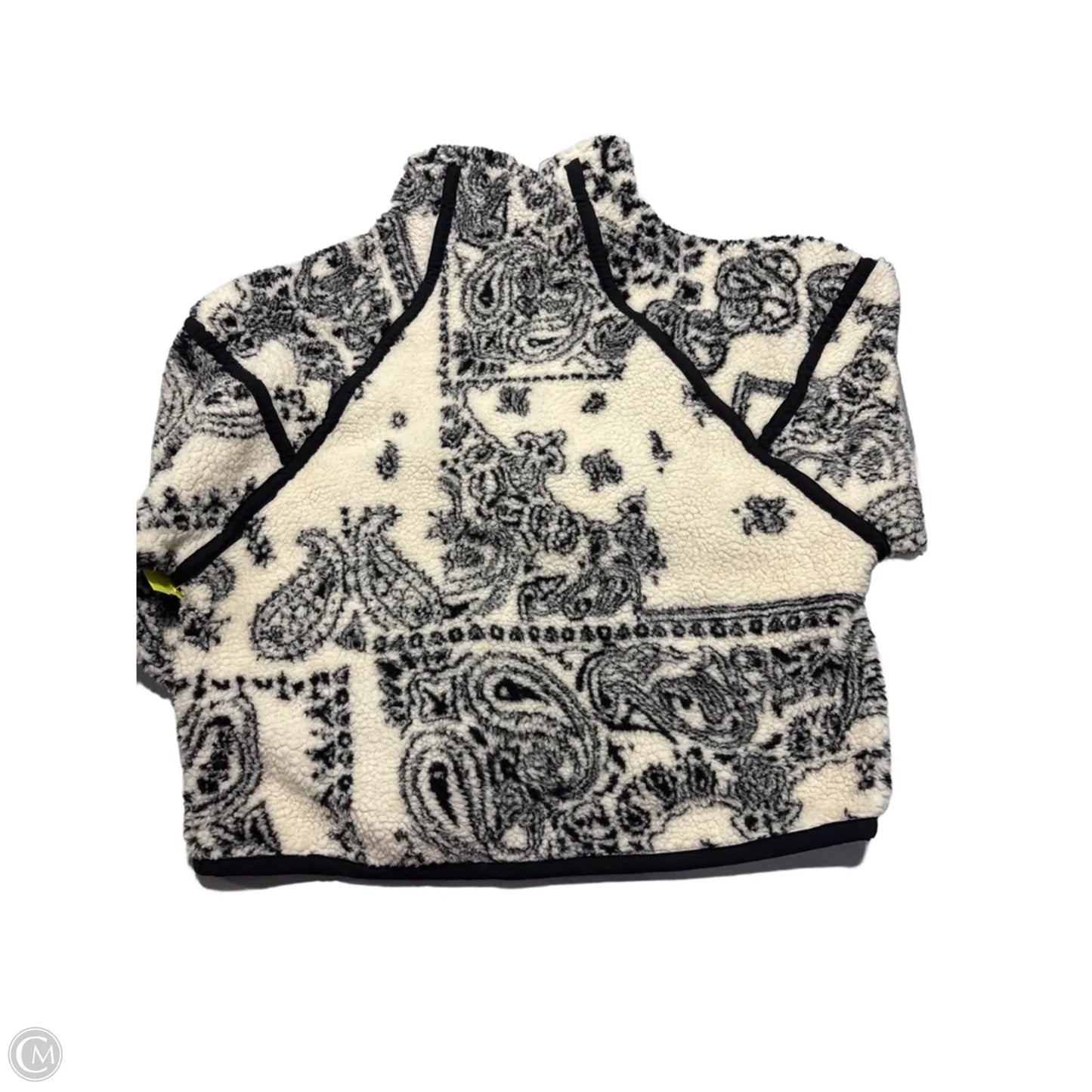 Jacket Faux Fur & Sherpa By Promesa In Black & White, Size: S