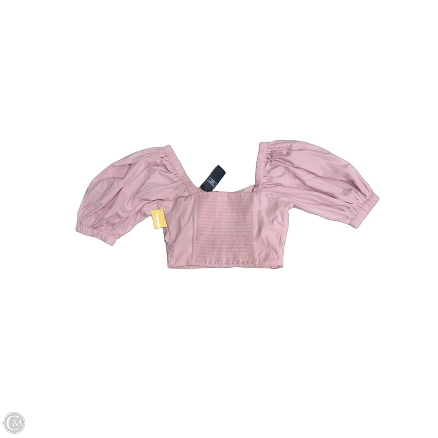 Blouse Short Sleeve By Abercrombie And Fitch In Pink, Size: Xs