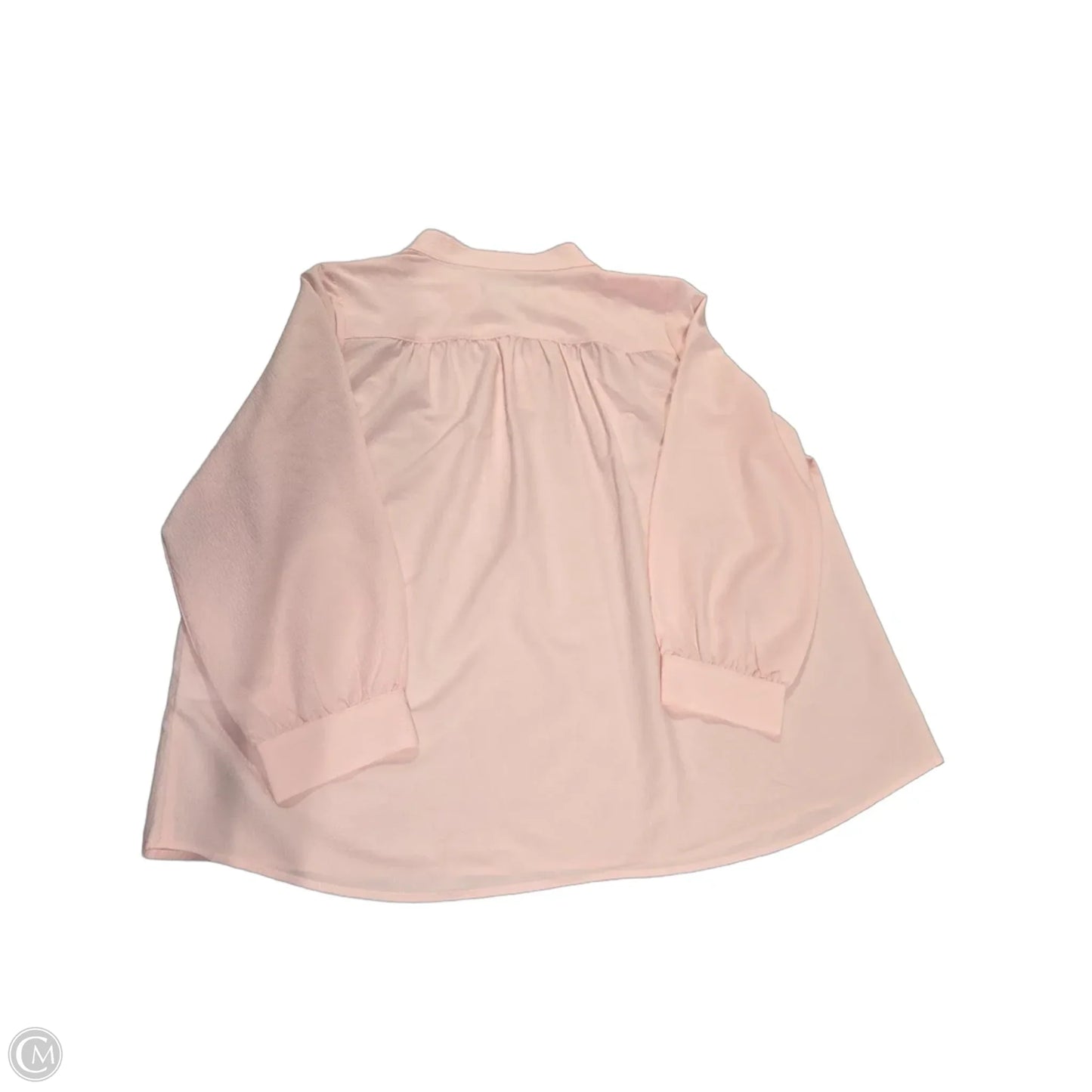 Blouse Long Sleeve By Cj Banks In Pink, Size: 1x