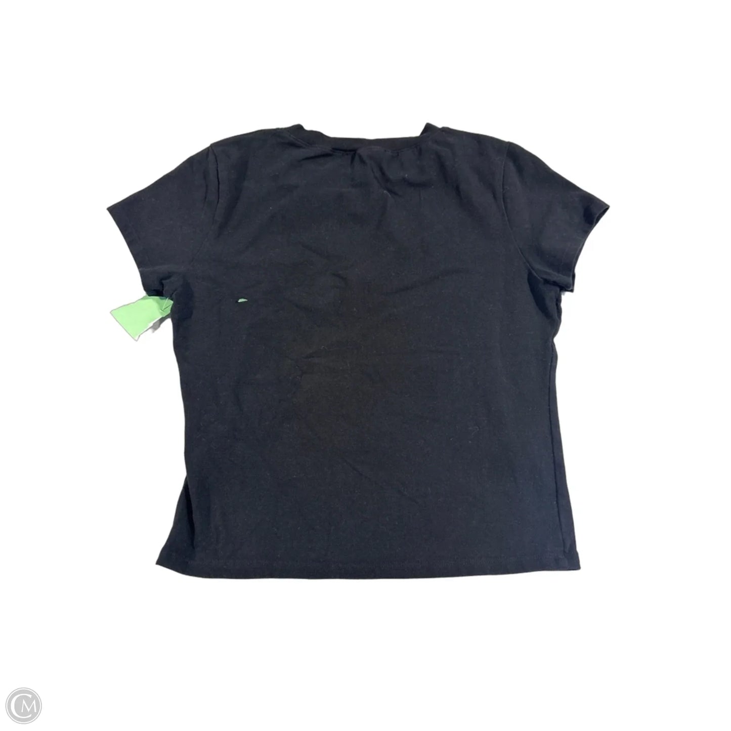 Top Short Sleeve By Cmc In Black & Silver, Size: M