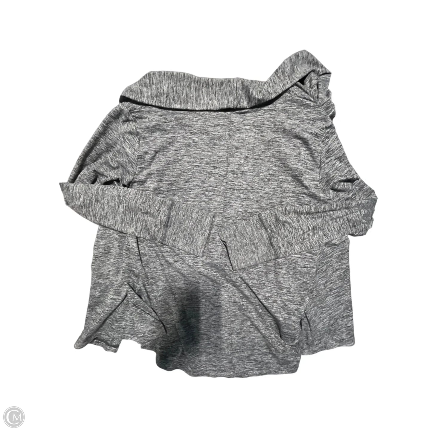 Athletic Top Long Sleeve Collar By Nike In Grey, Size: Xxl