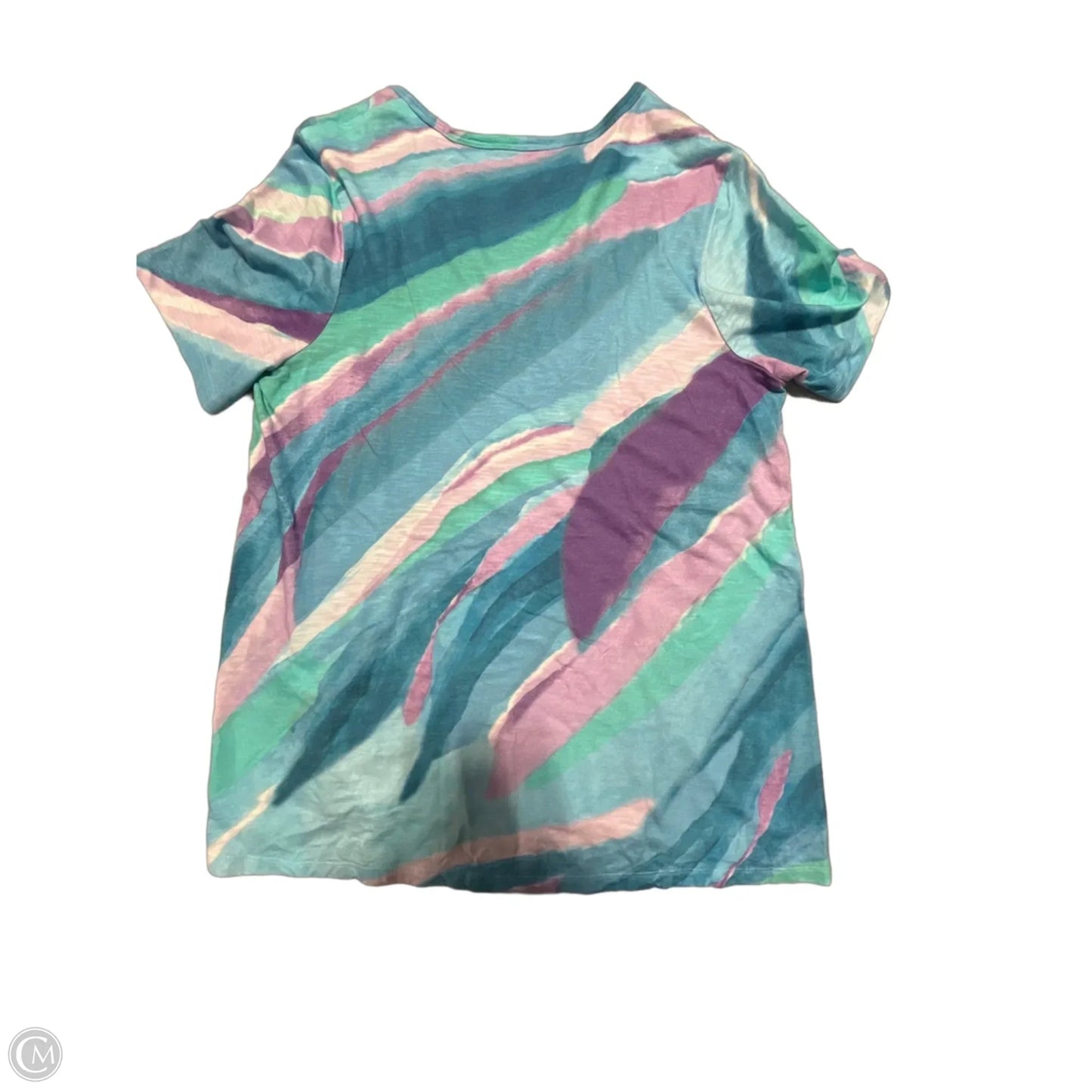 Top Short Sleeve By Chicos In Blue & Purple, Size: L