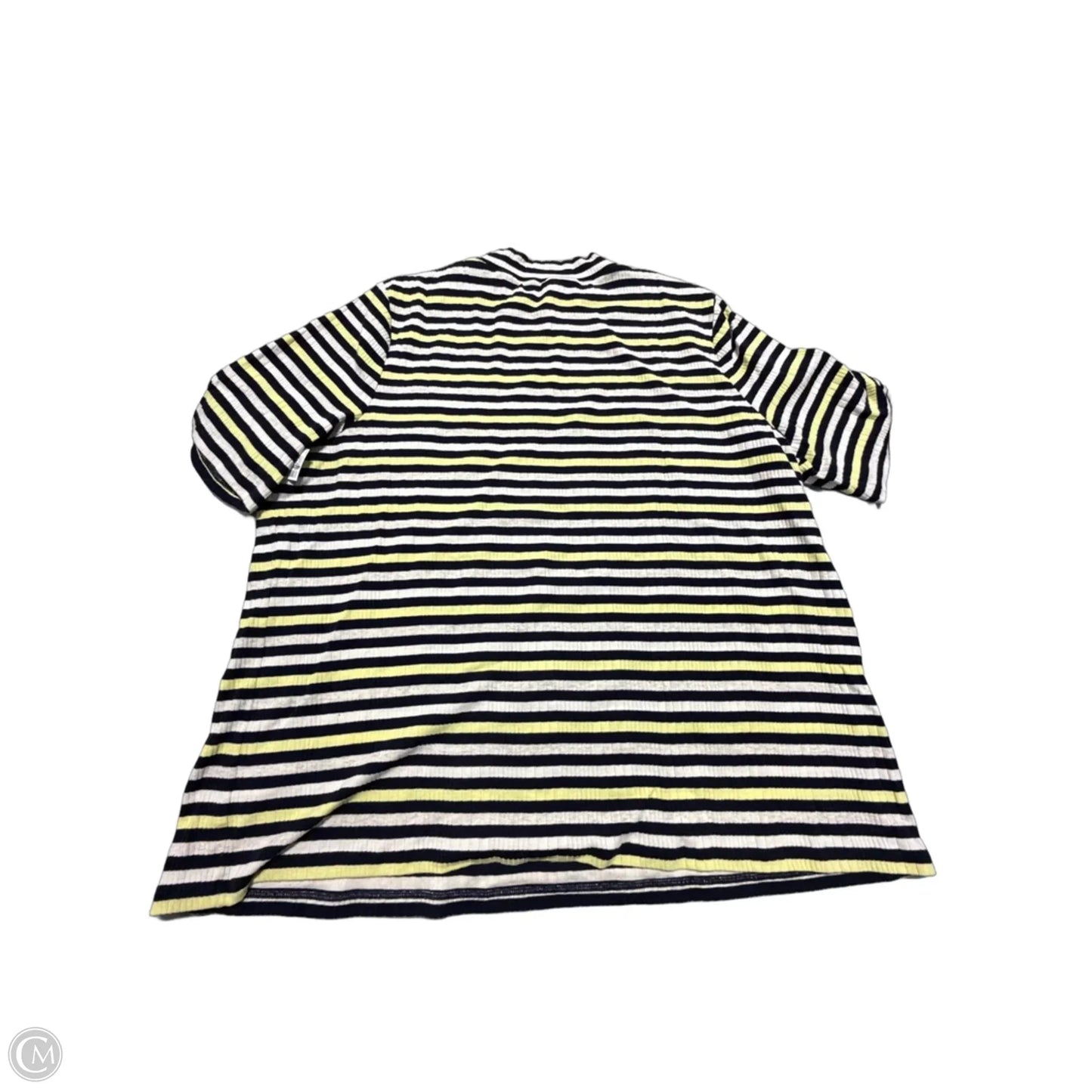 Top Short Sleeve By Talbots In Blue & Yellow, Size: 3x