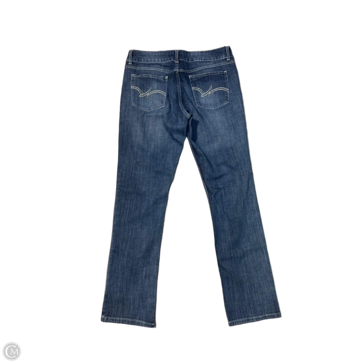 Jeans Straight By Wrangler In Blue Denim, Size: 12