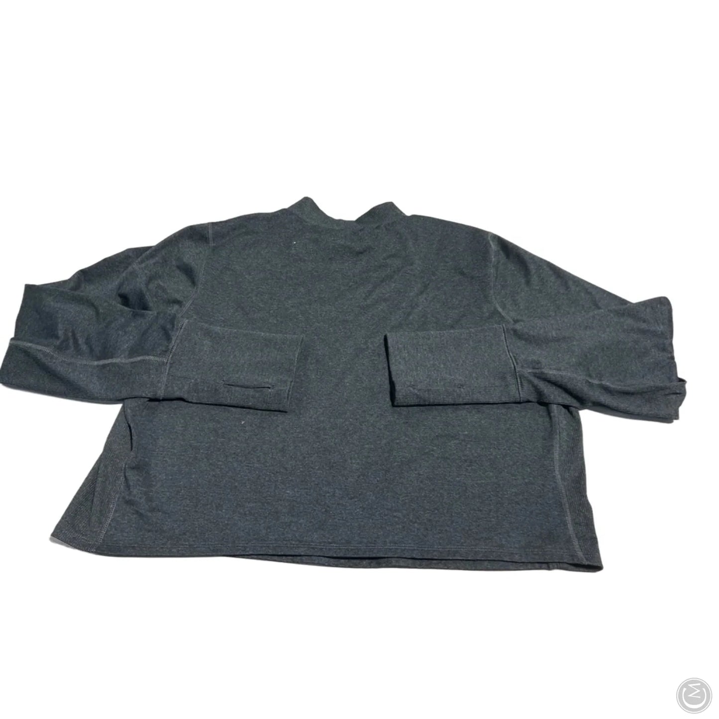 Athletic Top Long Sleeve Collar By Old Navy In Grey, Size: Xxl