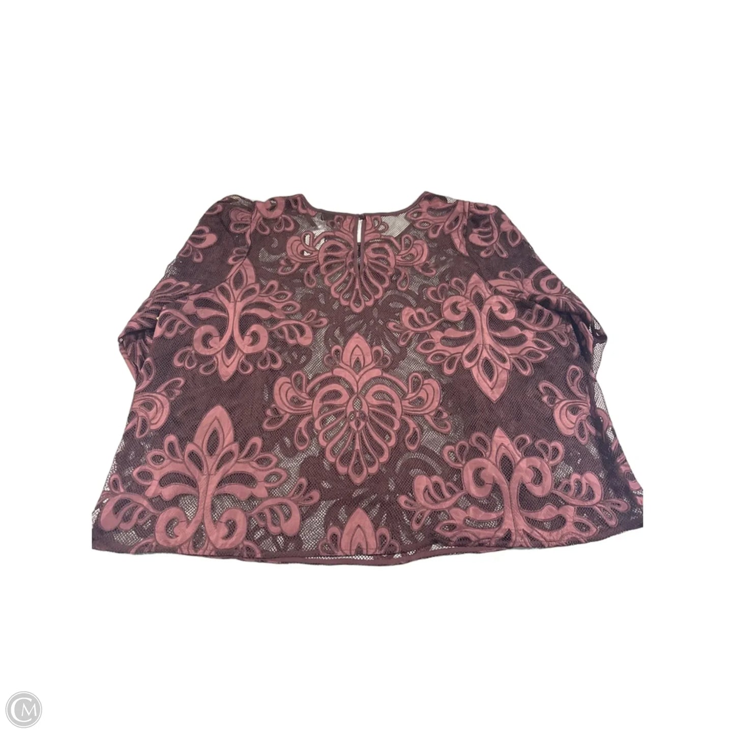 Top Long Sleeve By Torrid In Maroon, Size: 3x