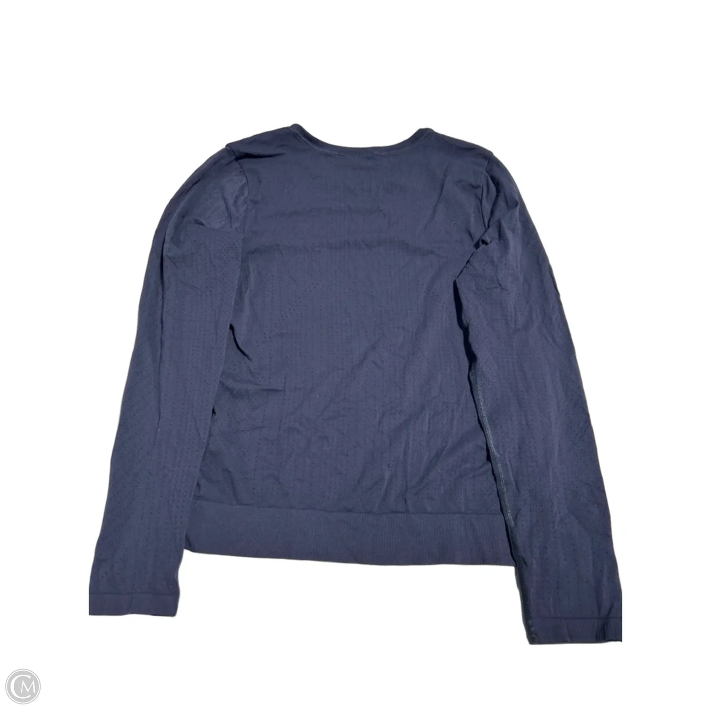 Athletic Top Long Sleeve Collar By Athleta In Navy, Size: M