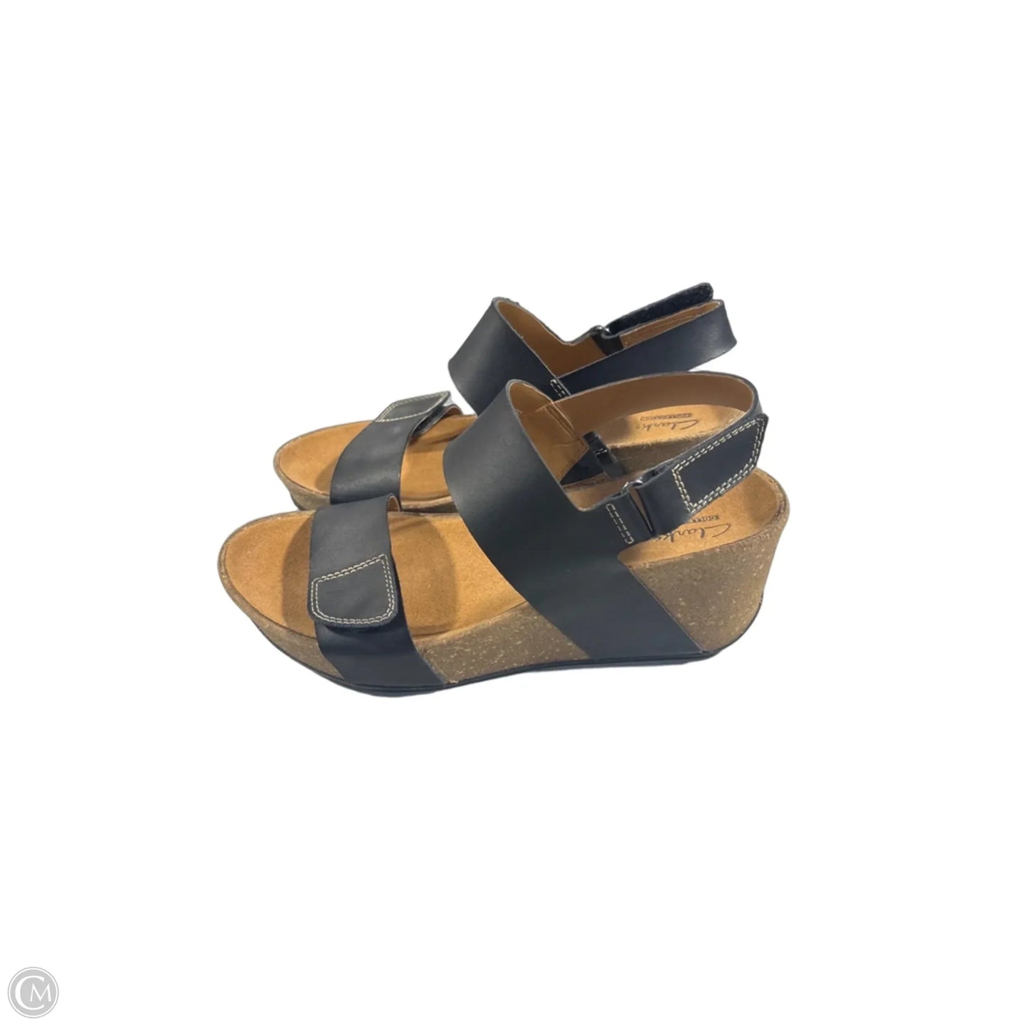 Sandals Heels Wedge By Classic Collection In Black, Size: 7.5