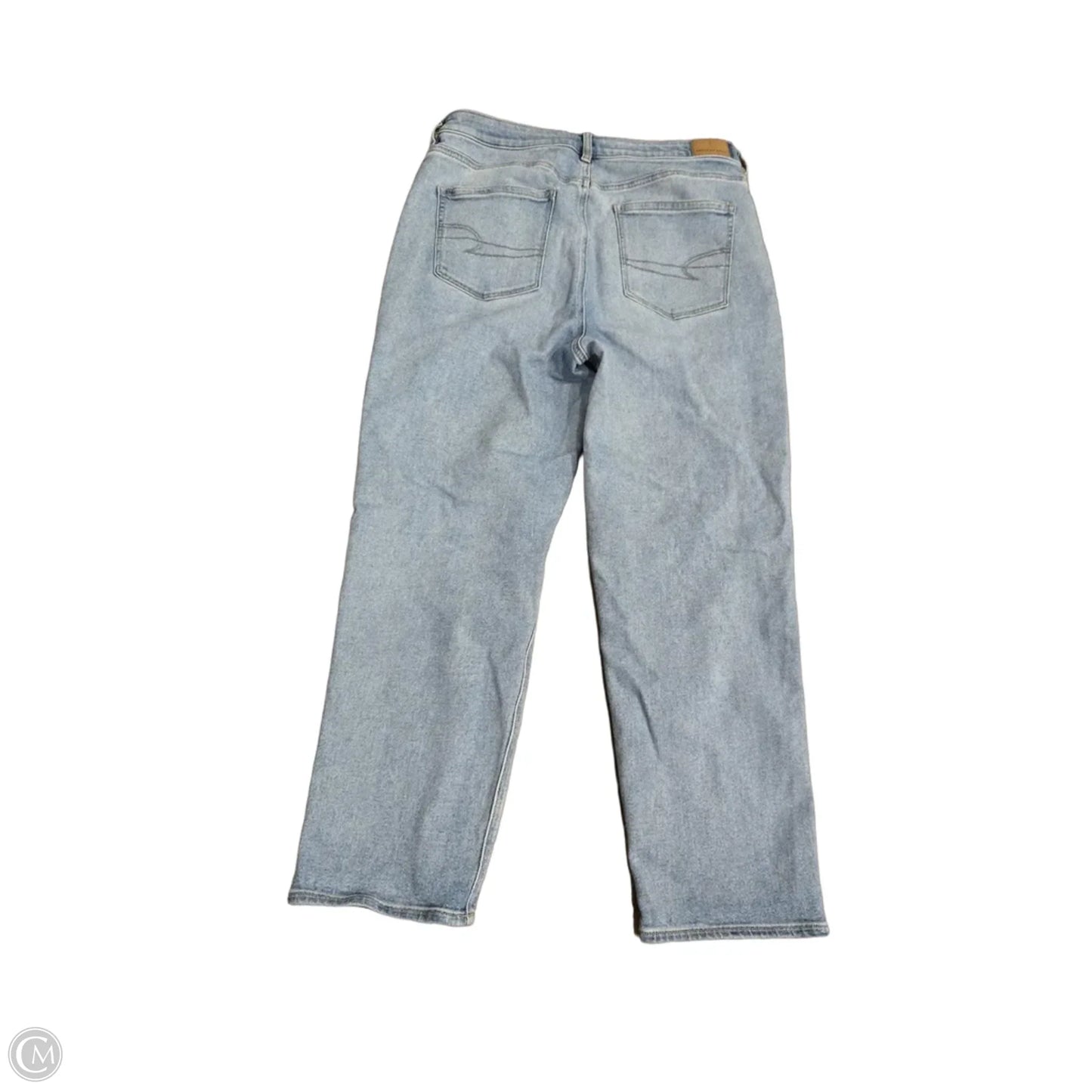 Jeans Straight By American Eagle In Blue Denim, Size: 16