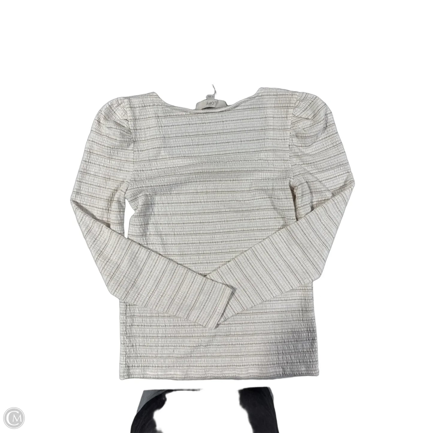 Top Long Sleeve By Loft In Cream, Size: M