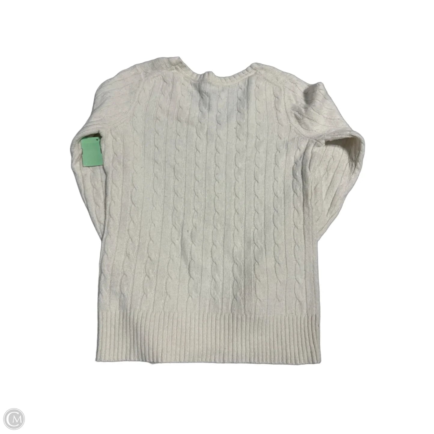 Sweater By Jcp In White, Size: M