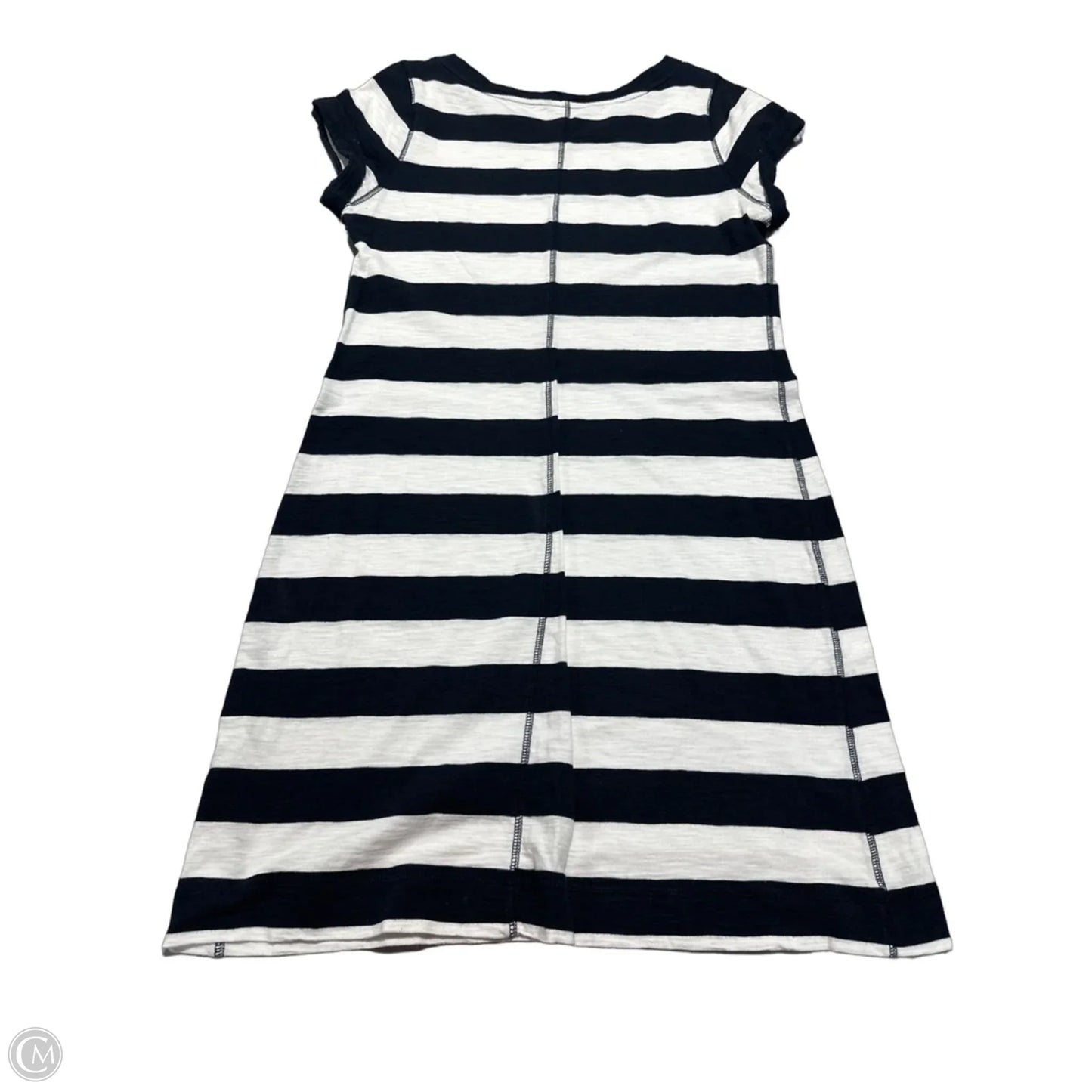 Dress Casual Midi By Banana Republic In Blue & White, Size: L
