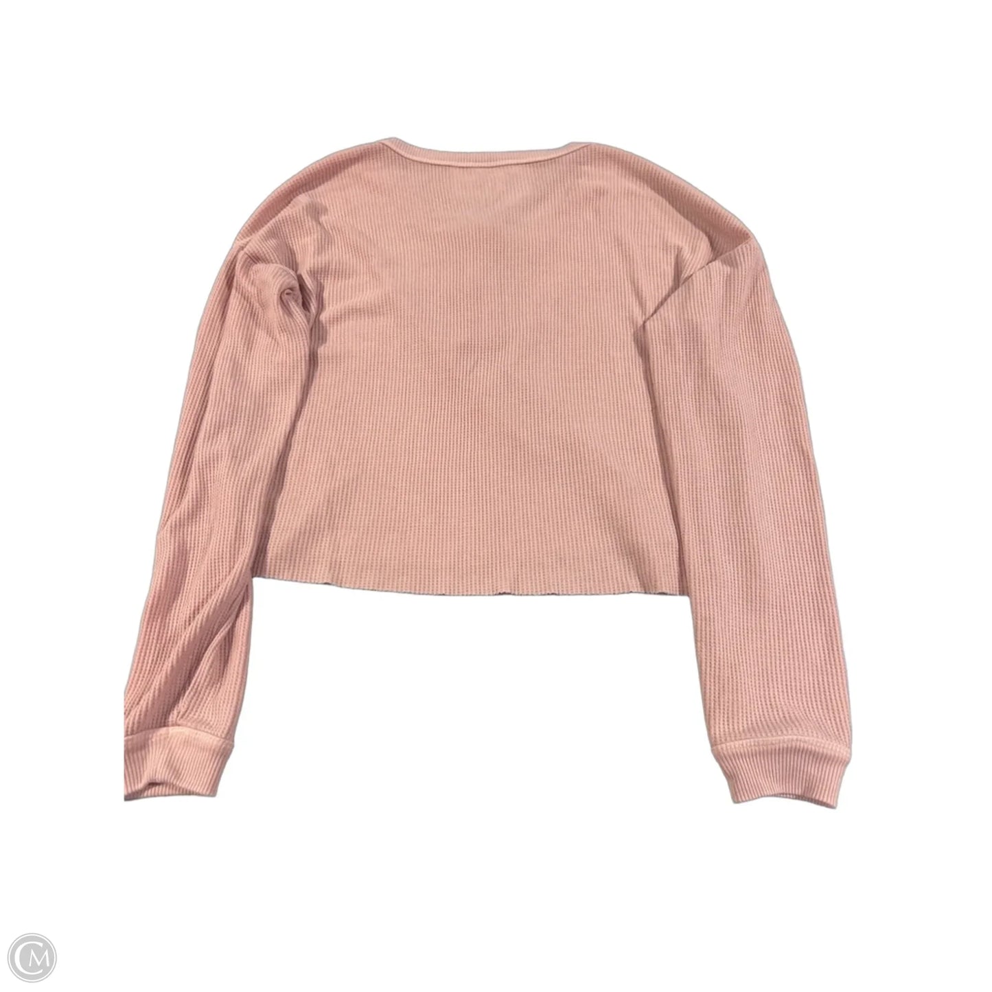 Top Long Sleeve By American Eagle In Pink, Size: S