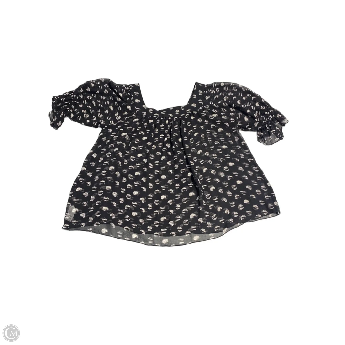 Blouse 3/4 Sleeve By Karen Kane In Black, Size: Xl