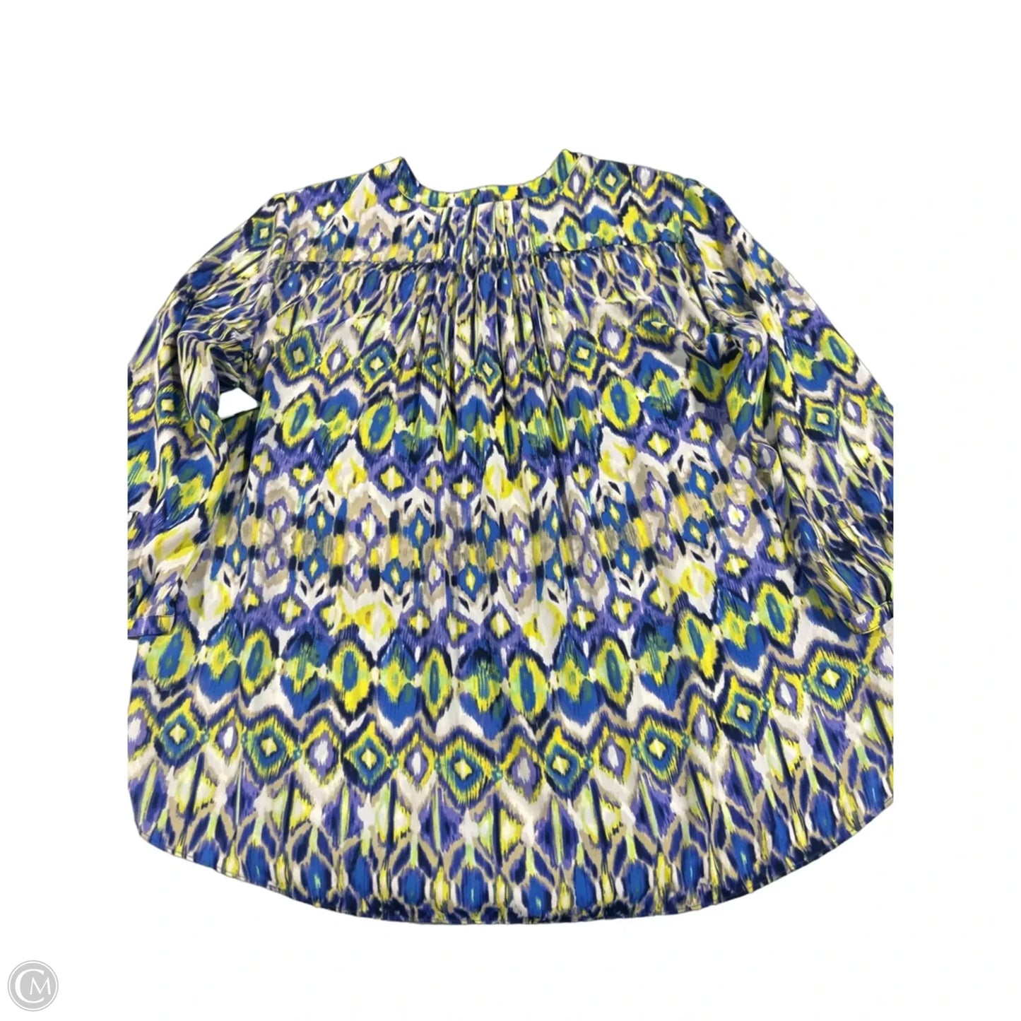 Top Long Sleeve By Cmc In Blue & Green, Size: Xlp