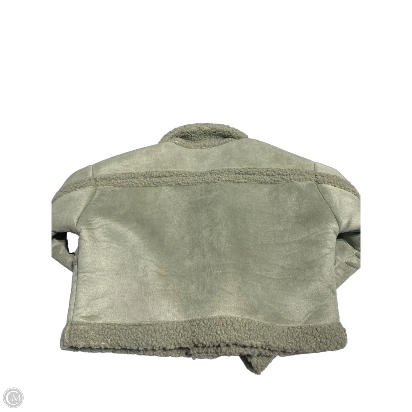 Coat Faux Fur & Sherpa By Bailey Rose In Green, Size: S