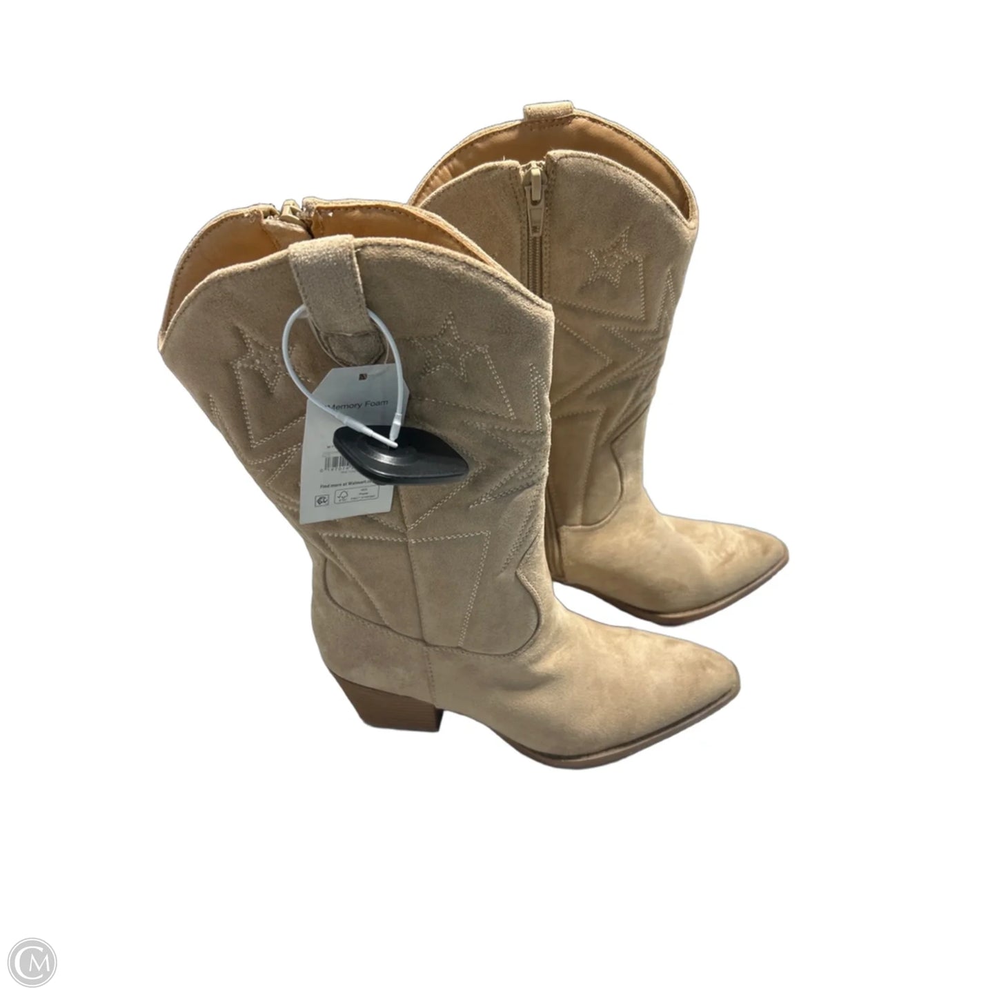 Boots Mid-calf Heels By Time And Tru In Brown, Size: 6